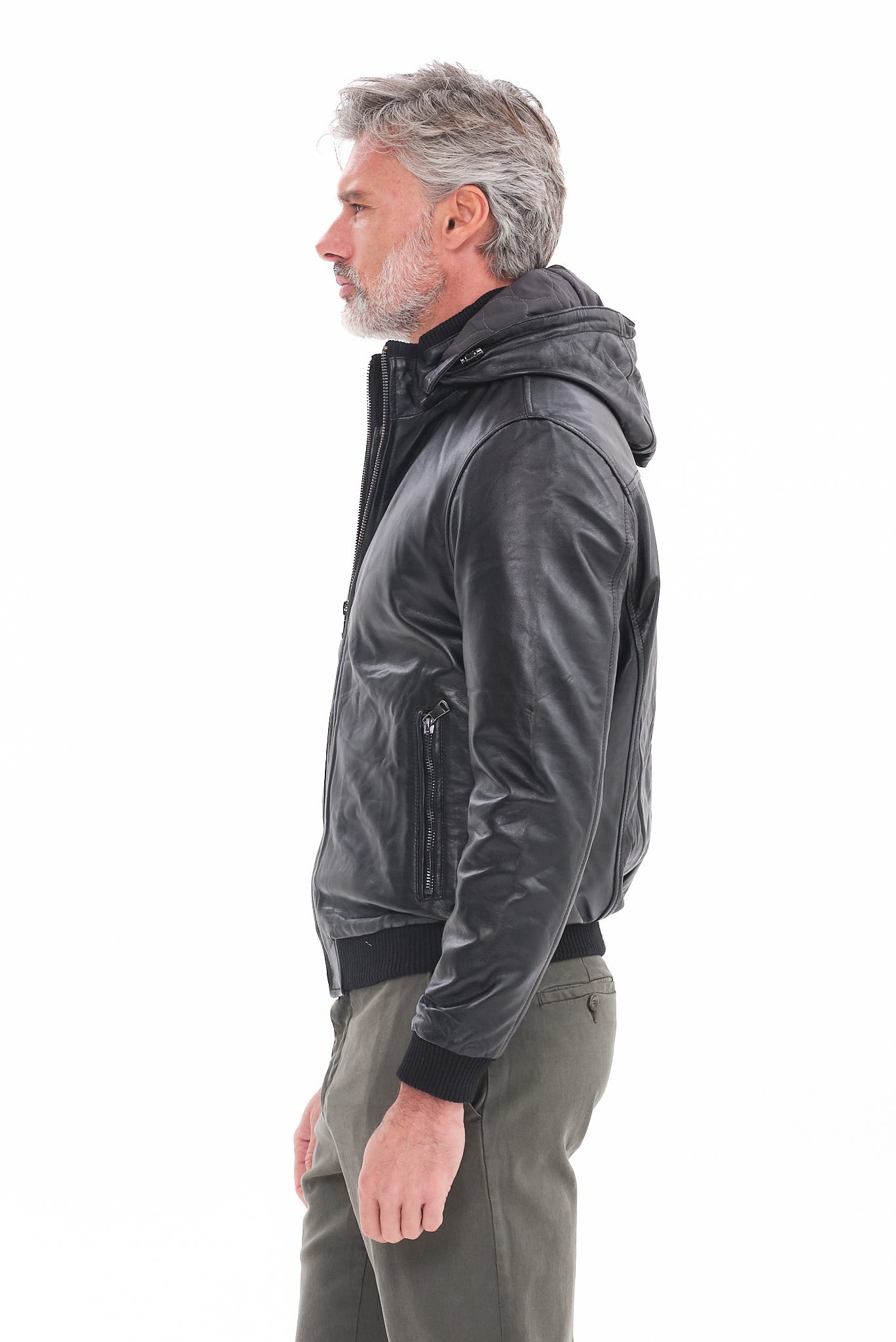 ΑΝΔΡΙΚΟ ΜΑΥΡΟ ΔΕΡΜΑΤΙΝΟ ΜΠΟΥΦΑΝ PORTOBELLO'S REGULAR FIT