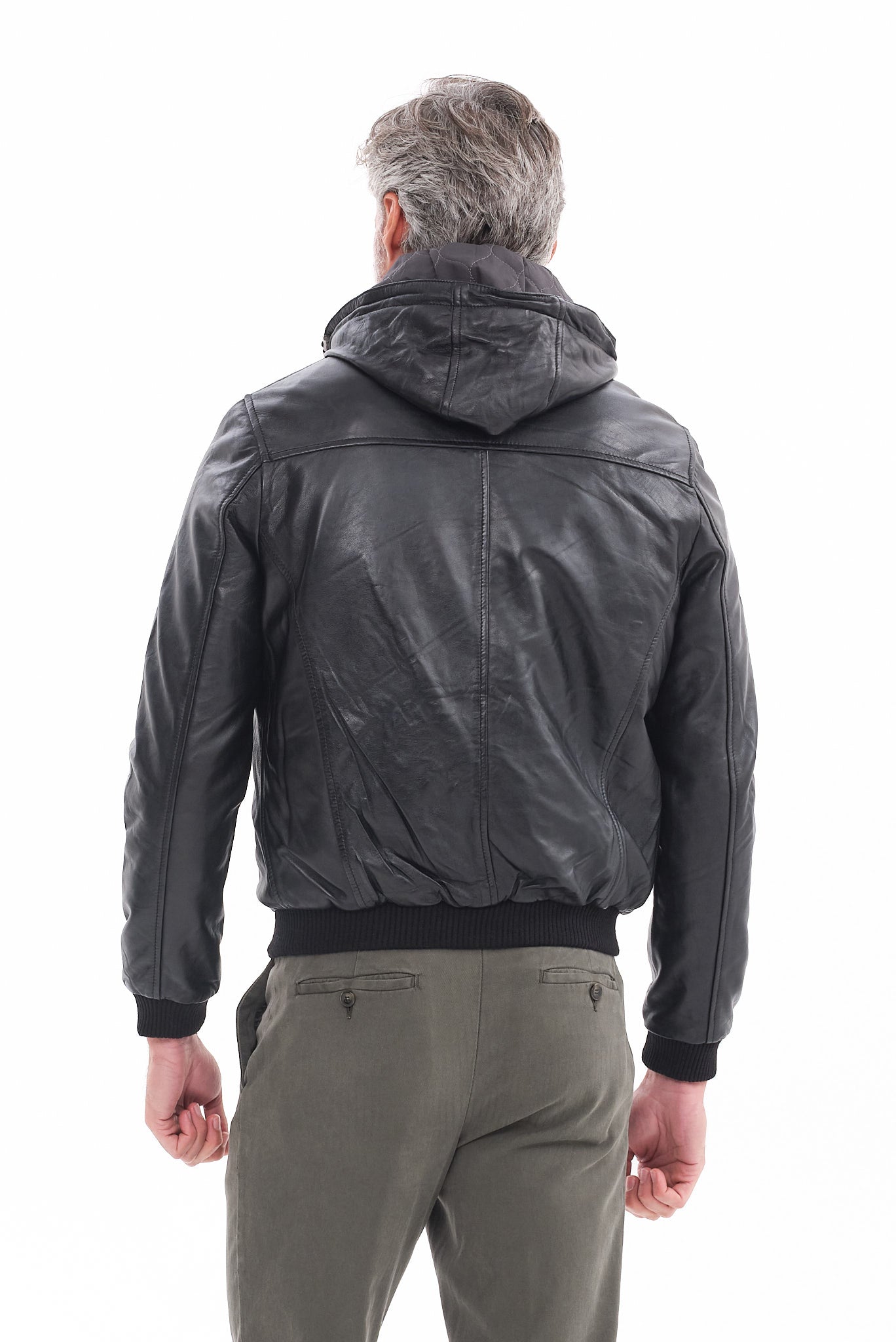 ΑΝΔΡΙΚΟ ΜΑΥΡΟ ΔΕΡΜΑΤΙΝΟ ΜΠΟΥΦΑΝ PORTOBELLO'S REGULAR FIT