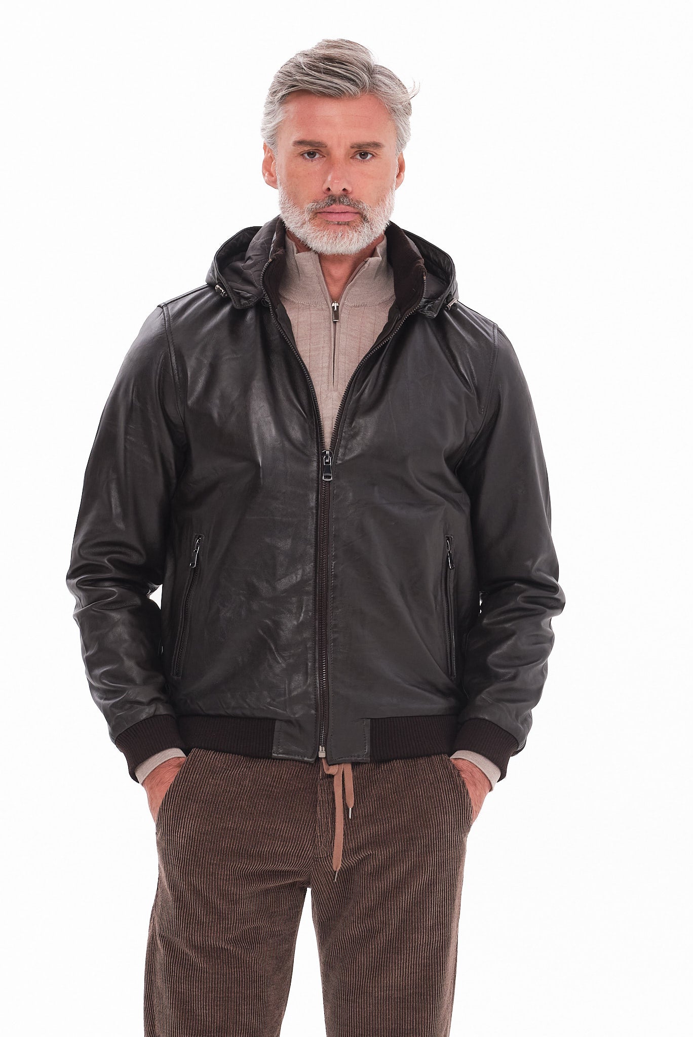 ΑΝΔΡΙΚΟ ΚΑΦΕ ΔΕΡΜΑΤΙΝΟ ΜΠΟΥΦΑΝ PORTOBELLO'S REGULAR FIT