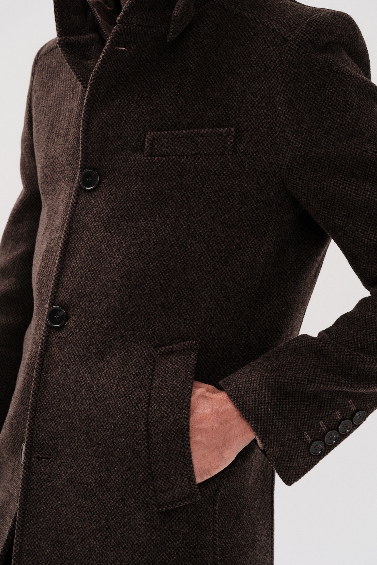 ΑΝΔΡΙΚΟ ΚΑΦΕ ΜΑΛΛΙΝΟ ΠΑΛΤΟ PORTOBELLO'S REGULAR FIT