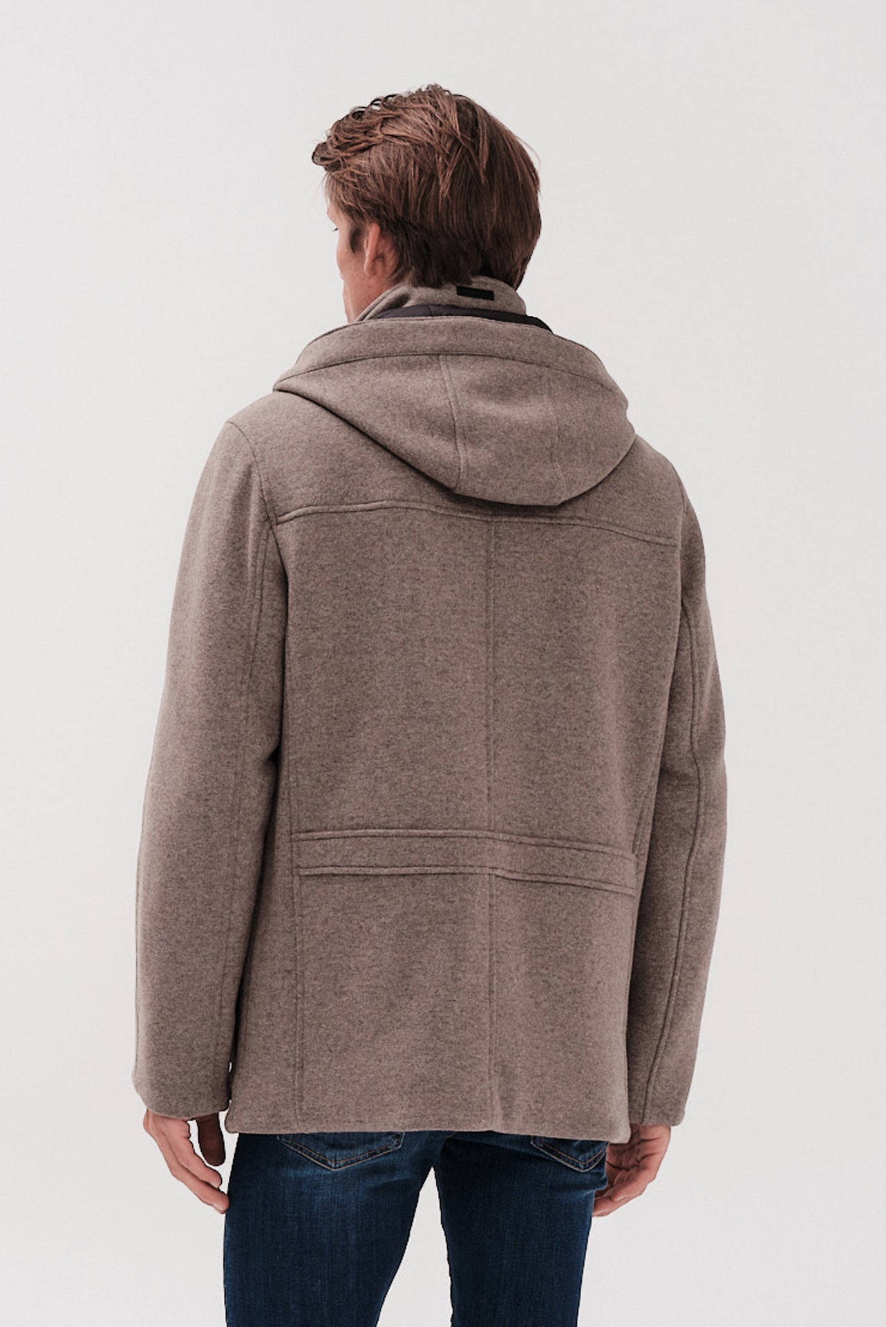 ΑΝΔΡΙΚΟ ΜΠΕΖ ΣΚΟΥΡΟ ΠΑΛΤΟ ΜΕ ΚΟΥΚΟΥΛΑ BUGATTI REGULAR FIT