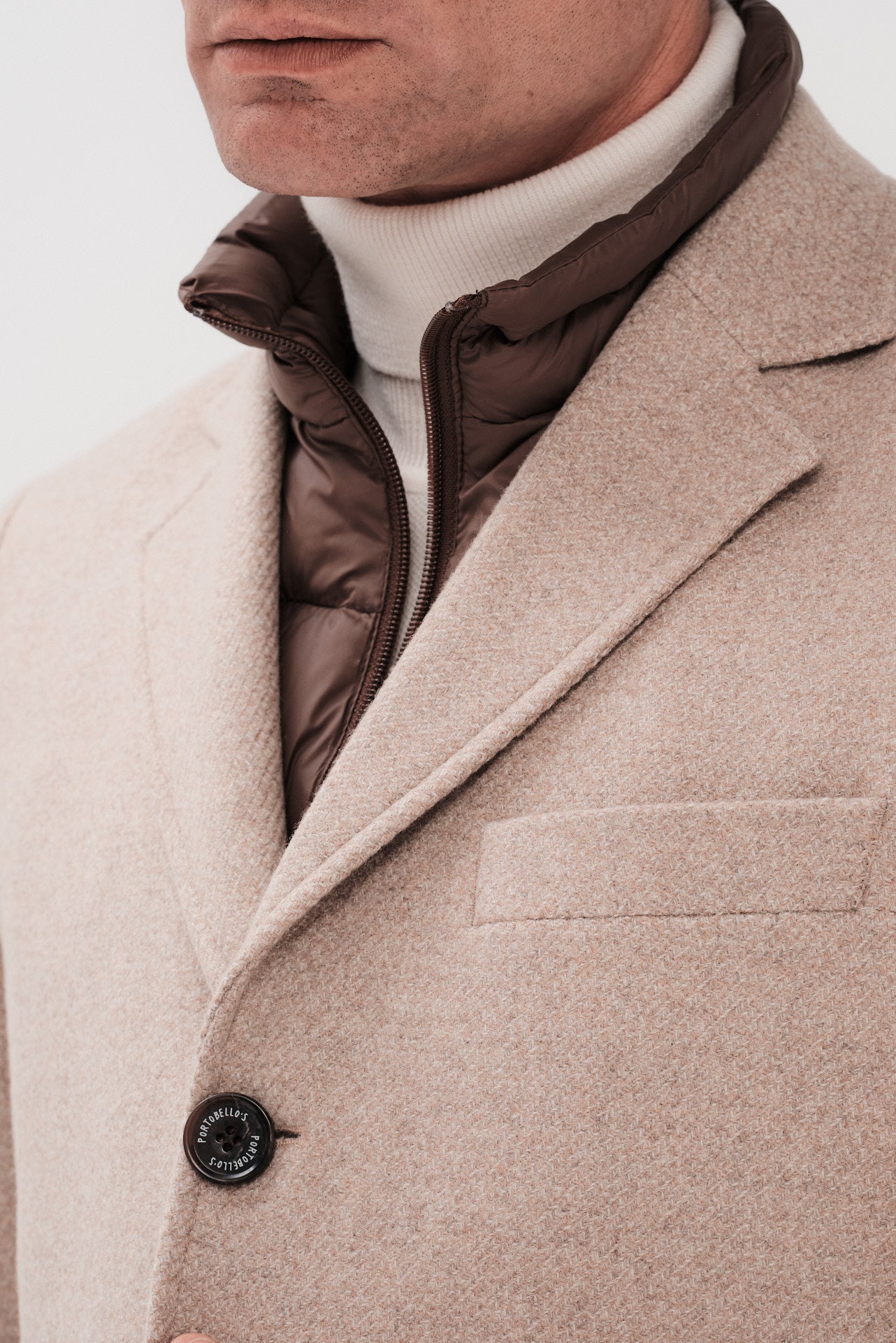 ΑΝΔΡΙΚΟ ΣΚΟΥΡΟ ΜΠΕΖ ΜΑΛΛΙΝΟ DRAGO ΠΑΛΤΟ PORTOBELLO'S REGULAR FIT