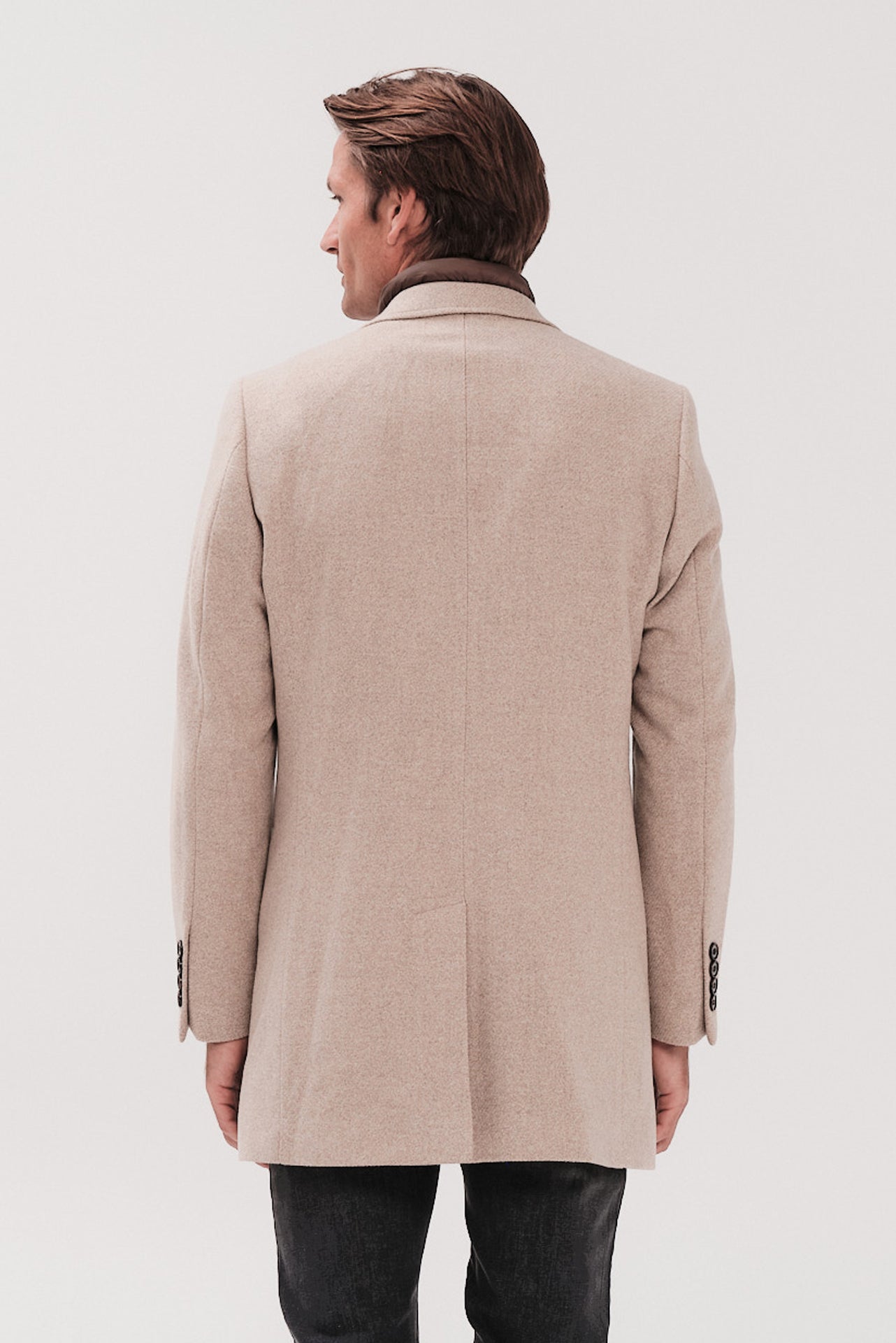 ΑΝΔΡΙΚΟ ΣΚΟΥΡΟ ΜΠΕΖ ΜΑΛΛΙΝΟ DRAGO ΠΑΛΤΟ PORTOBELLO'S REGULAR FIT