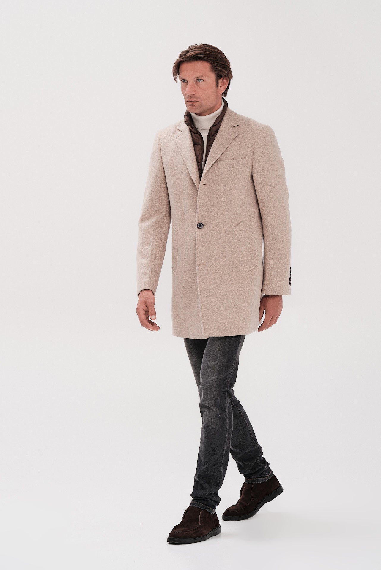 ΑΝΔΡΙΚΟ ΣΚΟΥΡΟ ΜΠΕΖ ΜΑΛΛΙΝΟ DRAGO ΠΑΛΤΟ PORTOBELLO'S REGULAR FIT