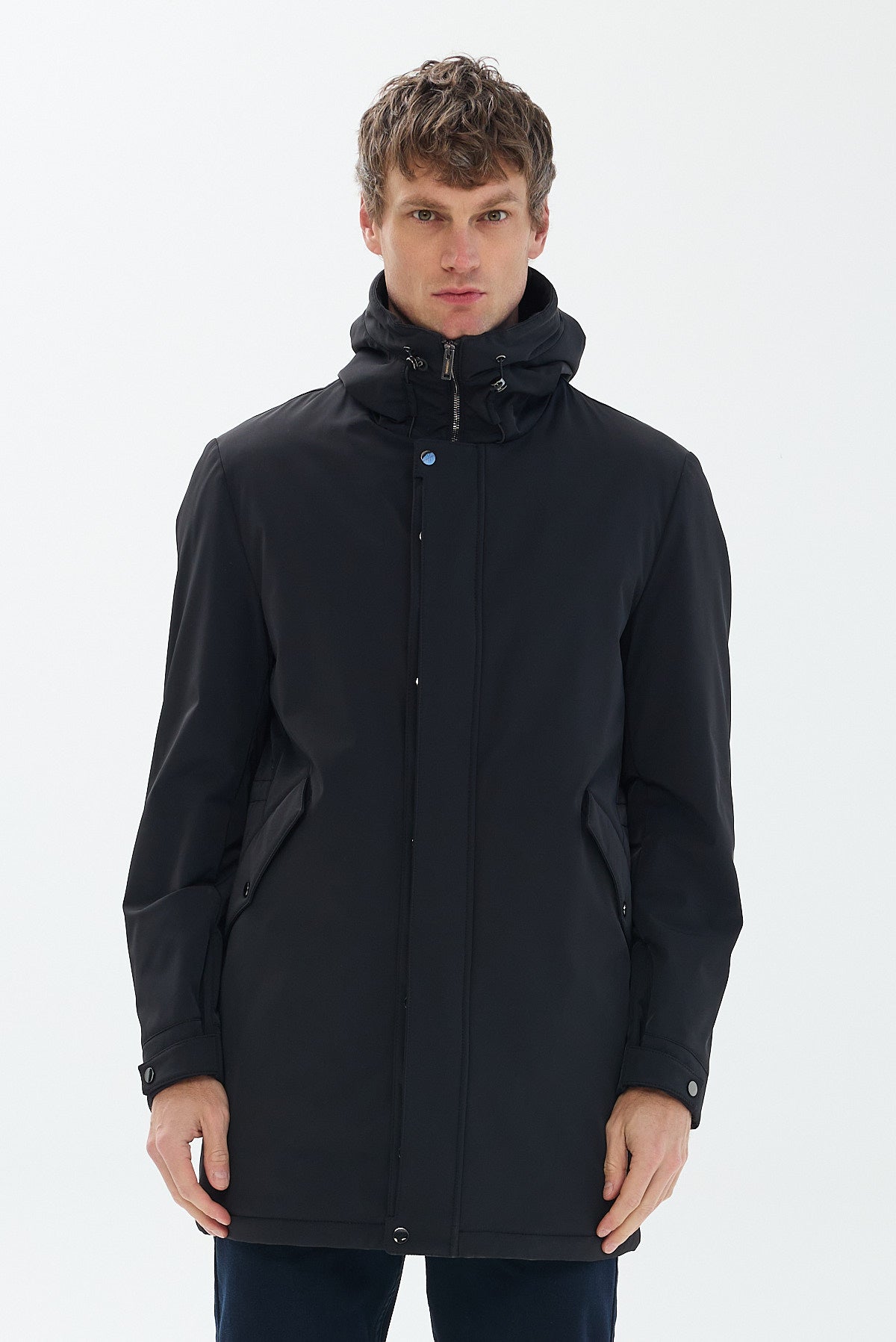 ΑΝΔΡΙΚΗ ΜΑΥΡΗ ΚΑΜΠΑΡΝΤΙΝΑ PORTOBELLO'S ΜΕ ΚΟΥΚΟΥΛΑ REGULAR FIT