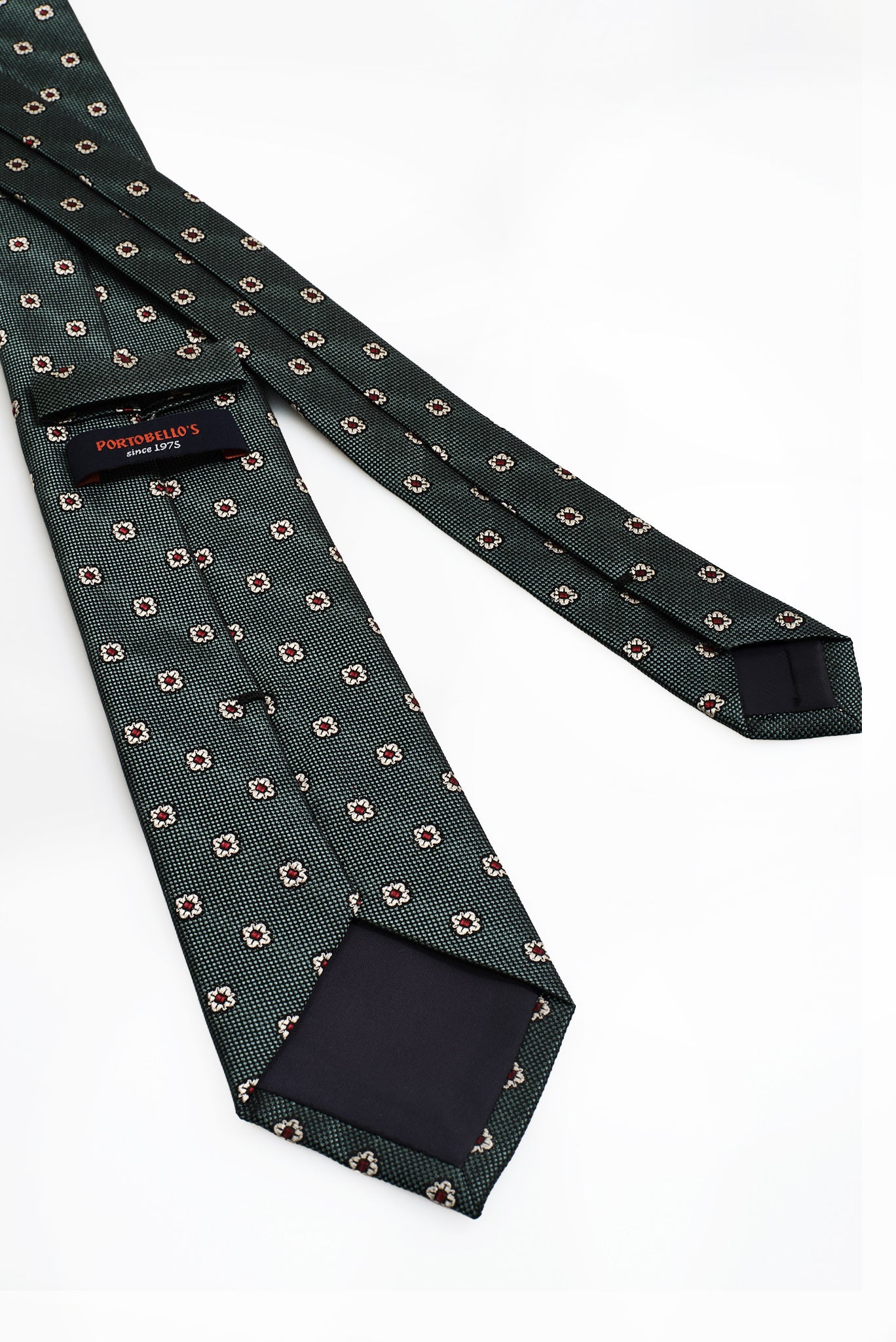 ΑΝΔΡΙΚΗ ΜΕΤΑΞΩΤΗ ΠΡΑΣΙΝΗ ΓΡΑΒΑΤΑ PORTOBELLO'S ΜΕ ΜΠΟΡΝΤΟ ΜΟΤΙΒΑ