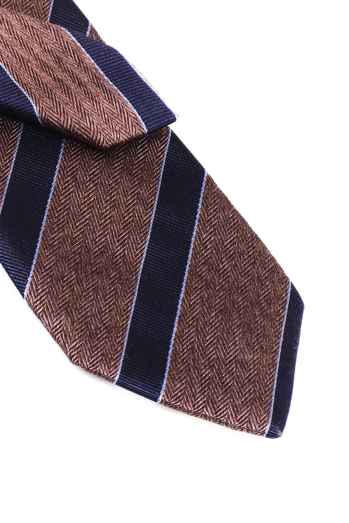 ΑΝΔΡΙΚΗ ΜΕΤΑΞΩΤΗ ΓΡΑΒΑΤΑ PORTOBELLO'S ΣΕ ΚΑΦΕ ΜΠΛΕ ΑΠΟΧΡΩΣΗ