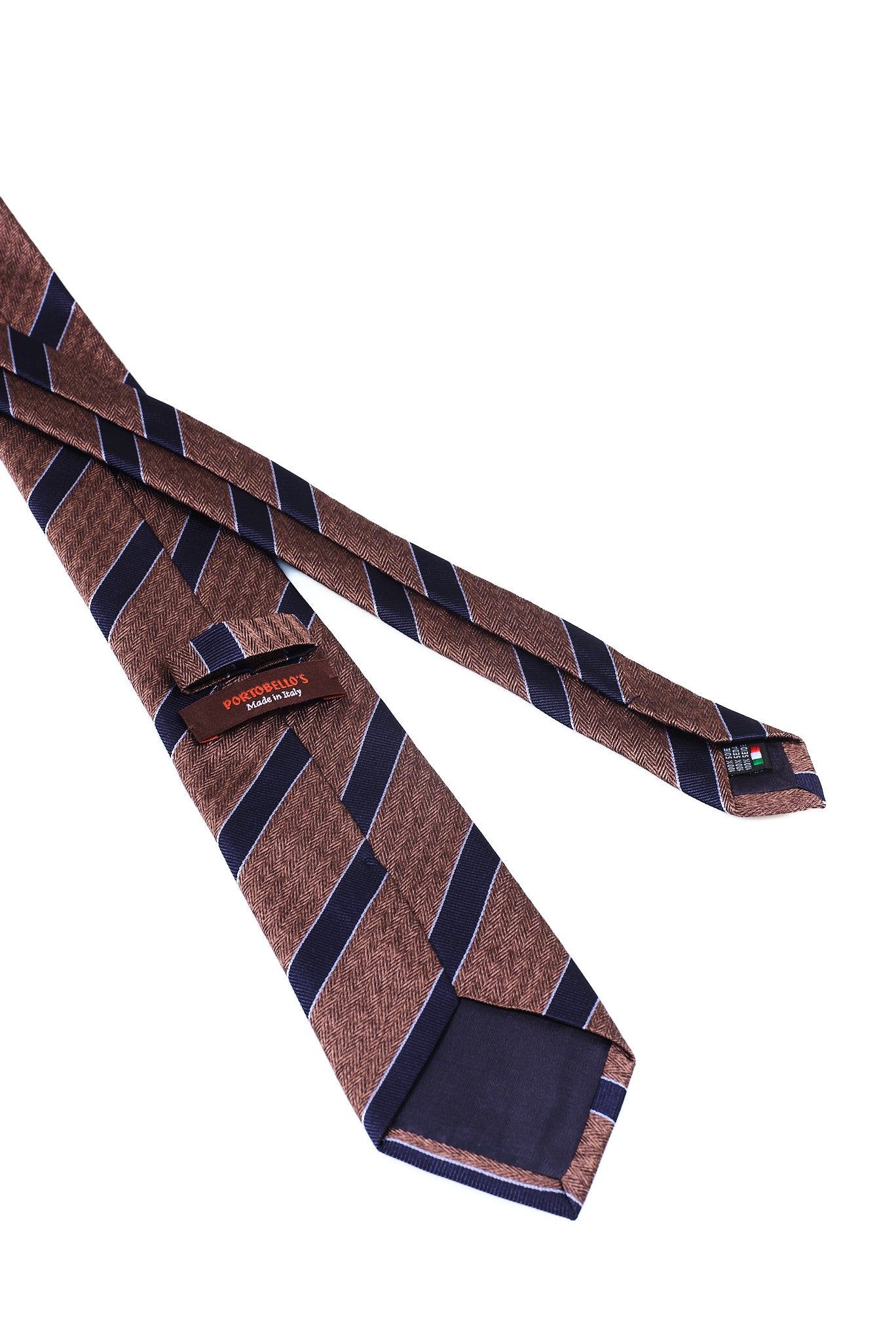 ΑΝΔΡΙΚΗ ΜΕΤΑΞΩΤΗ ΓΡΑΒΑΤΑ PORTOBELLO'S ΣΕ ΚΑΦΕ ΜΠΛΕ ΑΠΟΧΡΩΣΗ