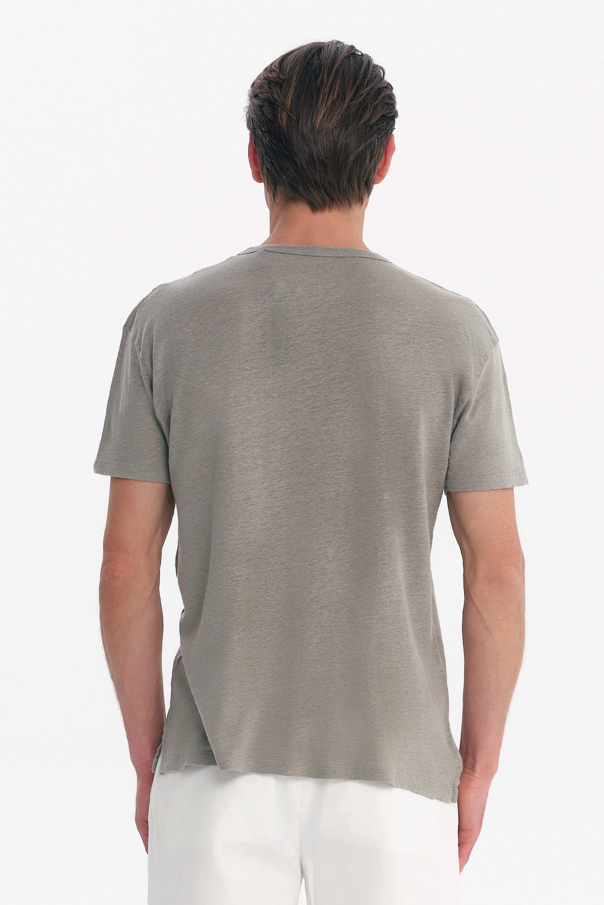 ΑΝΔΡΙΚΟ ΠΡΑΣΙΝΟ ΚΟΝΤΟΜΑΝΙΚΟ T-SHIRT ΛΙΝΟ REGULAR FIT PORTOBELLO'S