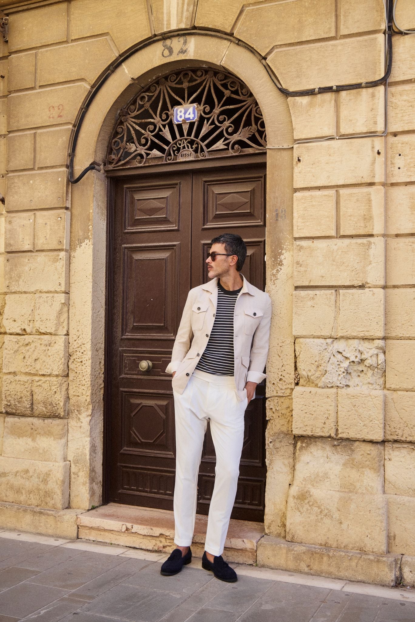 ΑΝΔΡΙΚΟ ΜΠΕΖ ΣΚΟΥΡΟ ΛΙΝΟ ΣΑΦΑΡΙ JACKET PORTOBELLO'S REGULAR FIT