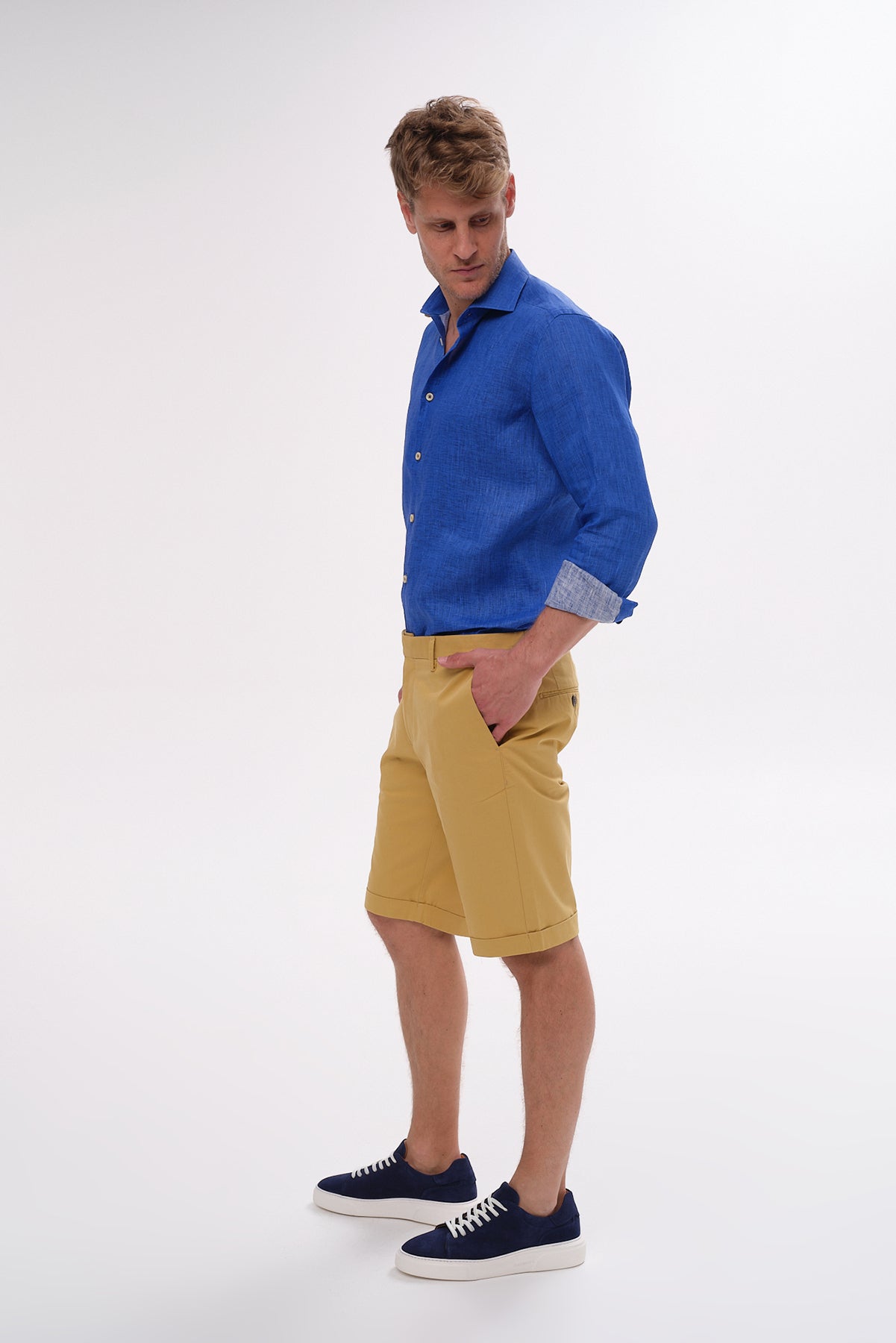 ΑΝΔΡΙΚΗ ΚΙΤΡΙΝΗ ΒΕΡΜΟΥΔΑ CHINOS PORTOBELLO'S SLIM FIT