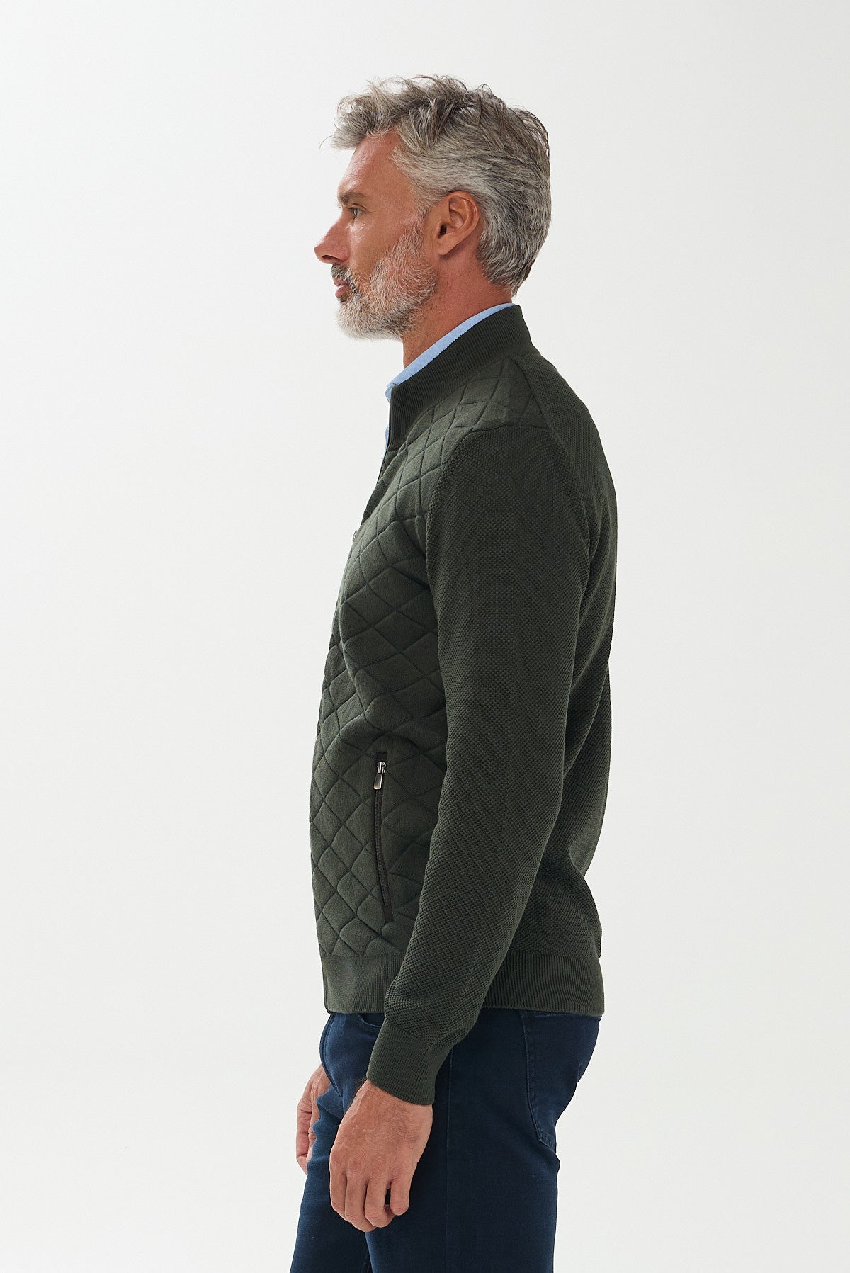 ΑΝΔΡΙΚΗ ΛΑΔΙ ΖΑΚΕΤΑ CARDIGAN PORTOBELLO'S ΜΕ ΚΑΠΙΤΟΝΕ ΣΧΕΔΙΟ REGULAR FIT