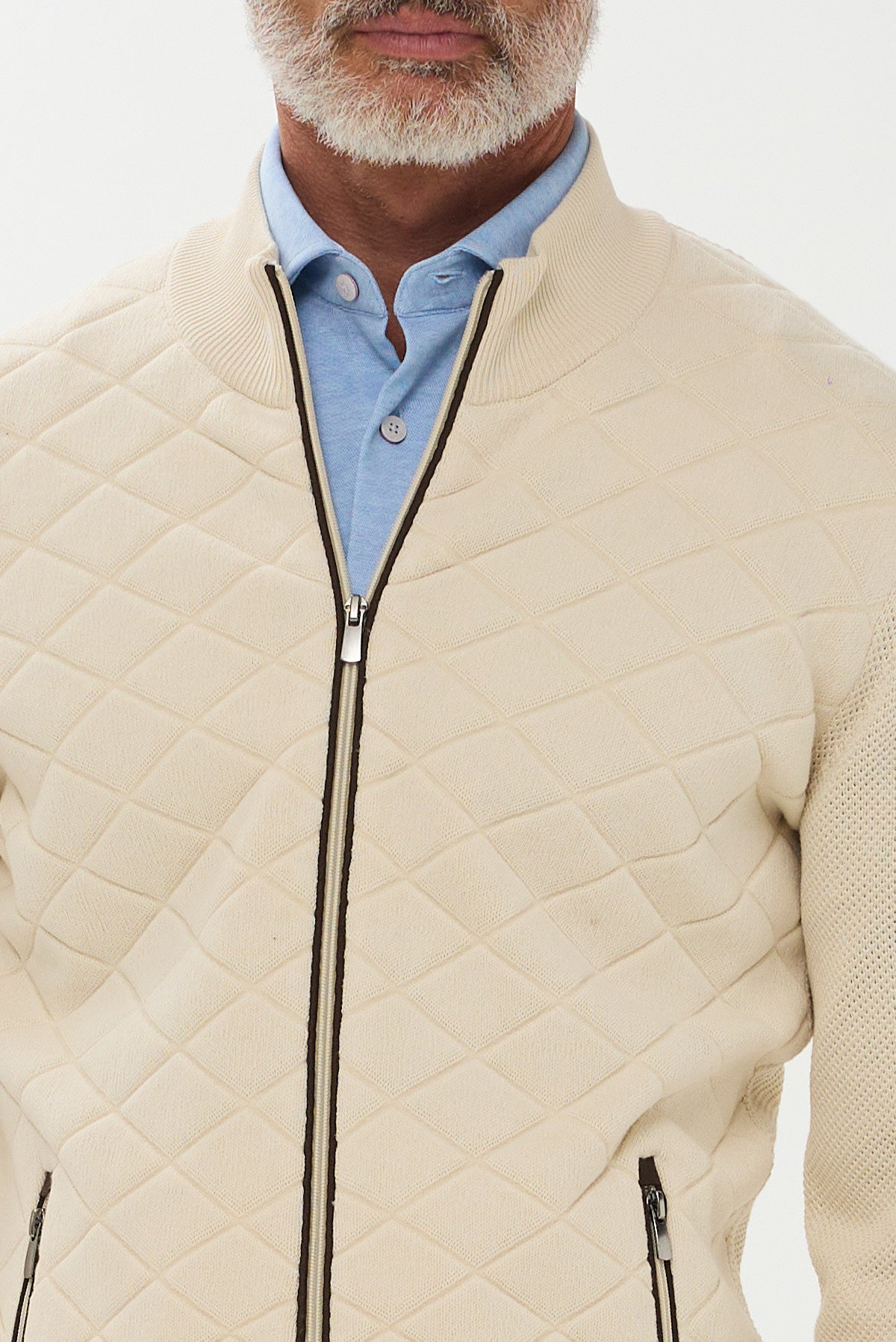 ΑΝΔΡΙΚΗ ΕΚΡΟΥ ΖΑΚΕΤΑ CARDIGAN PORTOBELLO'S ΜΕ ΚΑΠΙΤΟΝΕ ΣΧΕΔΙΟ REGULAR FIT