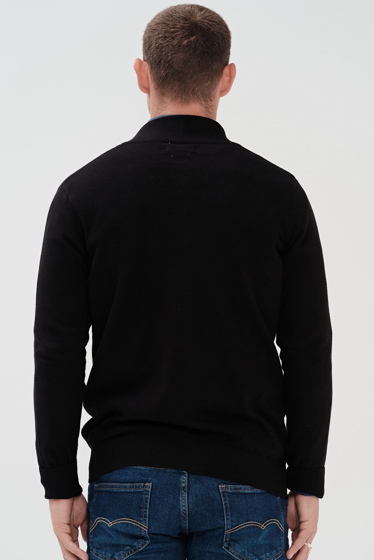 ΑΝΔΡΙΚΗ ΜΑΥΡΗ ΖΑΚΕΤΑ CARDIGAN PORTOBELLO'S REGULAR FIT