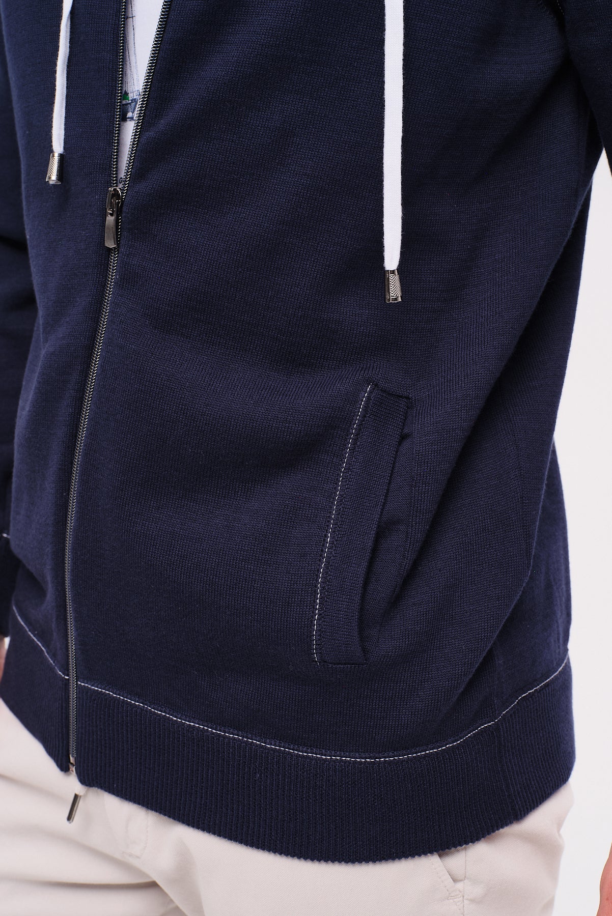 ΑΝΔΡΙΚΗ ΖΑΚΕΤΑ CARDIGAN PORTOBELLO'S ΣΕ ΜΠΛΕ NAVY ΧΡΩΜΑ ΜΕ ΚΟΥΚΟΥΛΑ