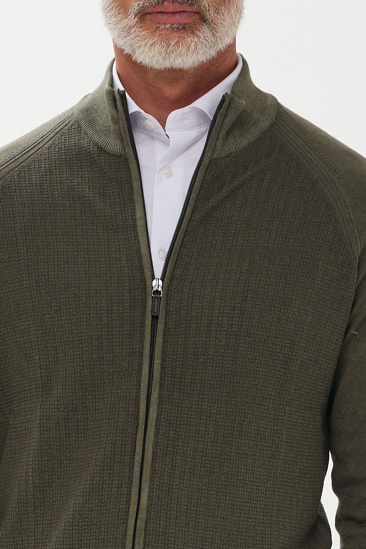 ΑΝΔΡΙΚΗ ΜΑΛΛΙΝΗ ΖΑΚΕΤΑ CARDIGAN PORTOBELLO'S ΣΕ ΛΑΔΙ ΧΡΩΜΑ REGULAR FIT