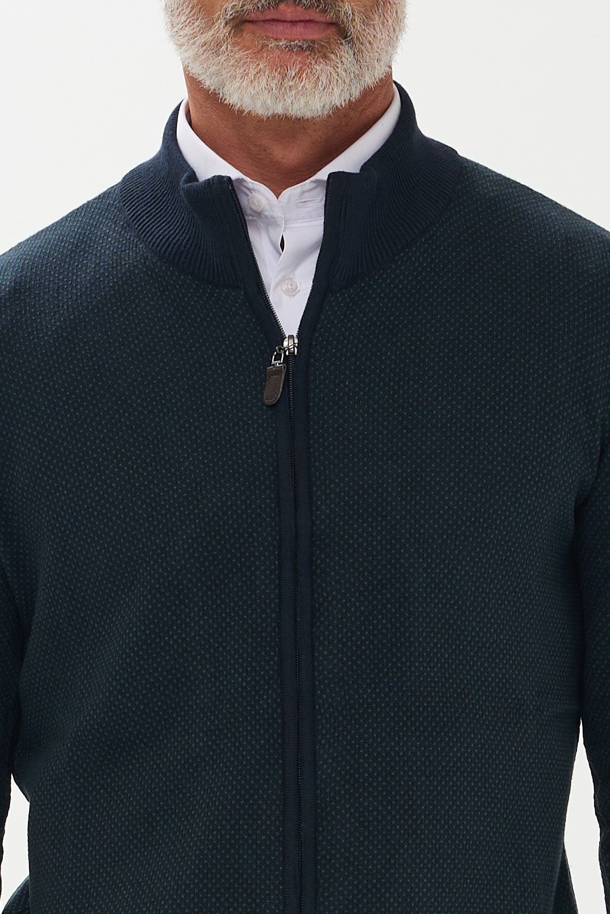 ΑΝΔΡΙΚΗ ΖΑΚΕΤΑ CARDIGAN PORTOBELLO'S ΣΕ ΑΠΟΧΡΩΣΗ ΜΠΛΕ ΠΡΑΣΙΝΟ ΜΕ ΜΙΚΡΟΣΧΕΔΙΟ REGULAR FIT