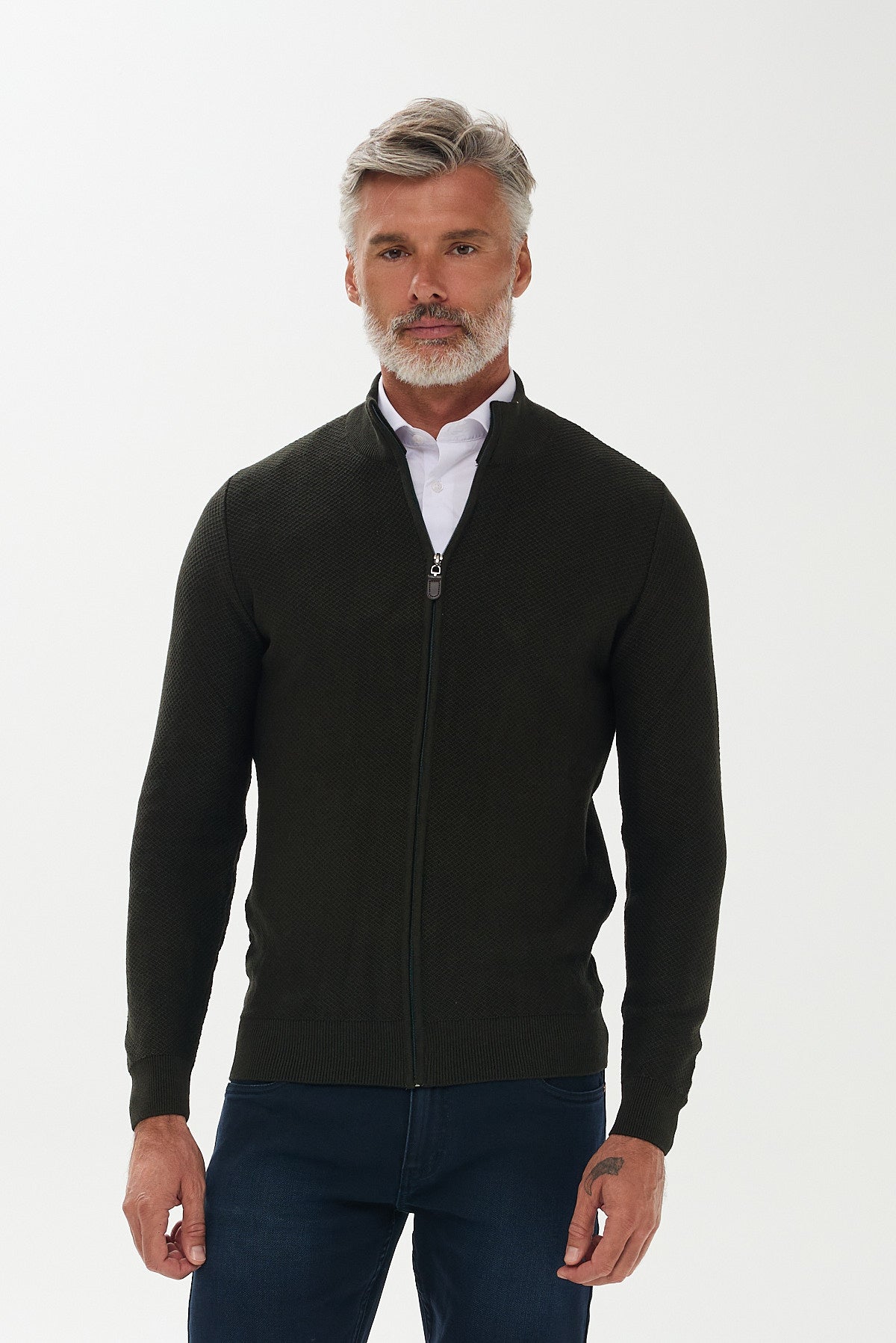 ΑΝΔΡΙΚΗ ΖΑΚΕΤΑ CARDIGAN PORTOBELLO'S ΣΕ ΛΑΔΙ ΧΡΩΜΑ REGULAR FIT