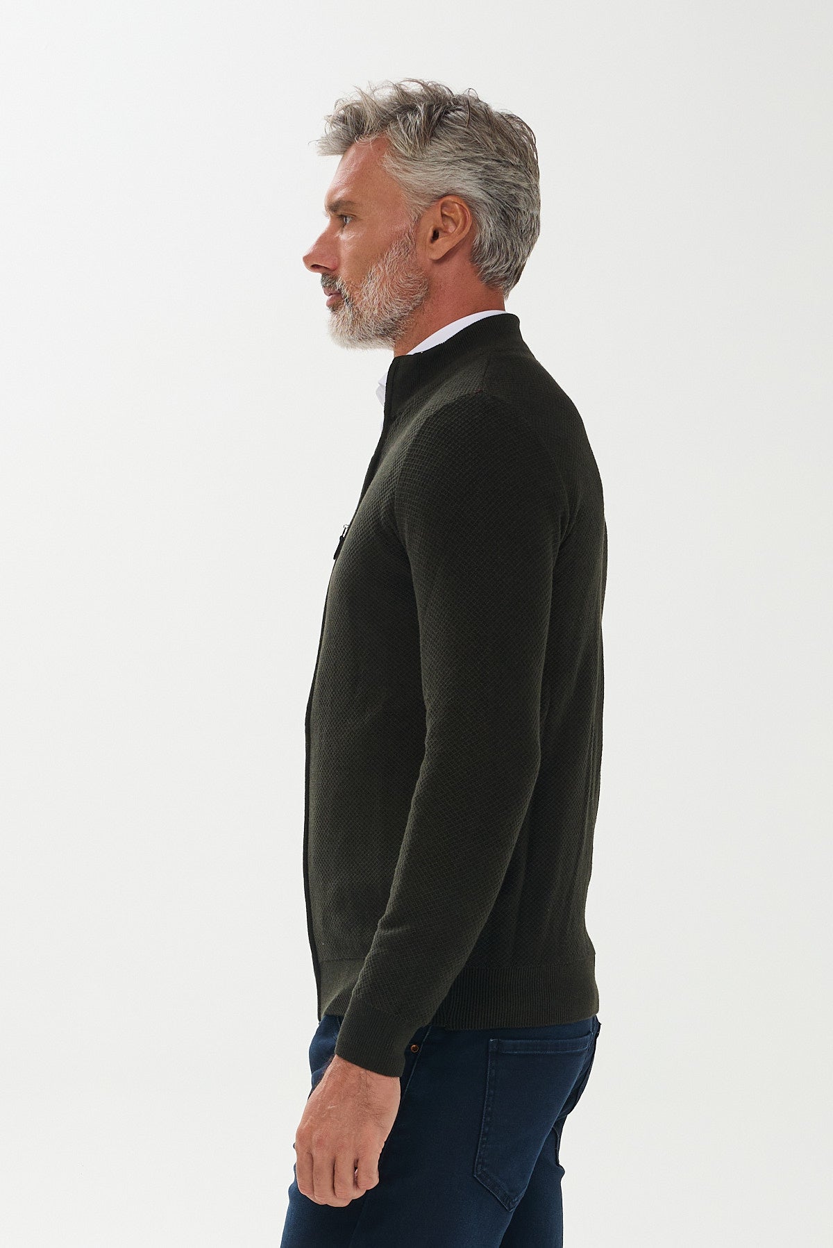 ΑΝΔΡΙΚΗ ΖΑΚΕΤΑ CARDIGAN PORTOBELLO'S ΣΕ ΛΑΔΙ ΧΡΩΜΑ REGULAR FIT