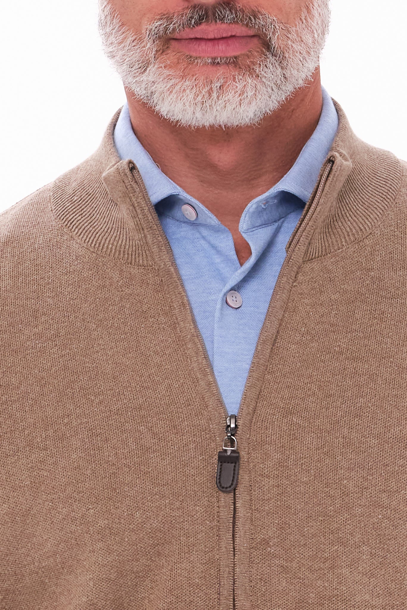 ΑΝΔΡΙΚΗ ΖΑΚΕΤΑ ΜΠΕΖ ΣΚΟΥΡΟ CARDIGAN LES GENT'S REGULAR FIT