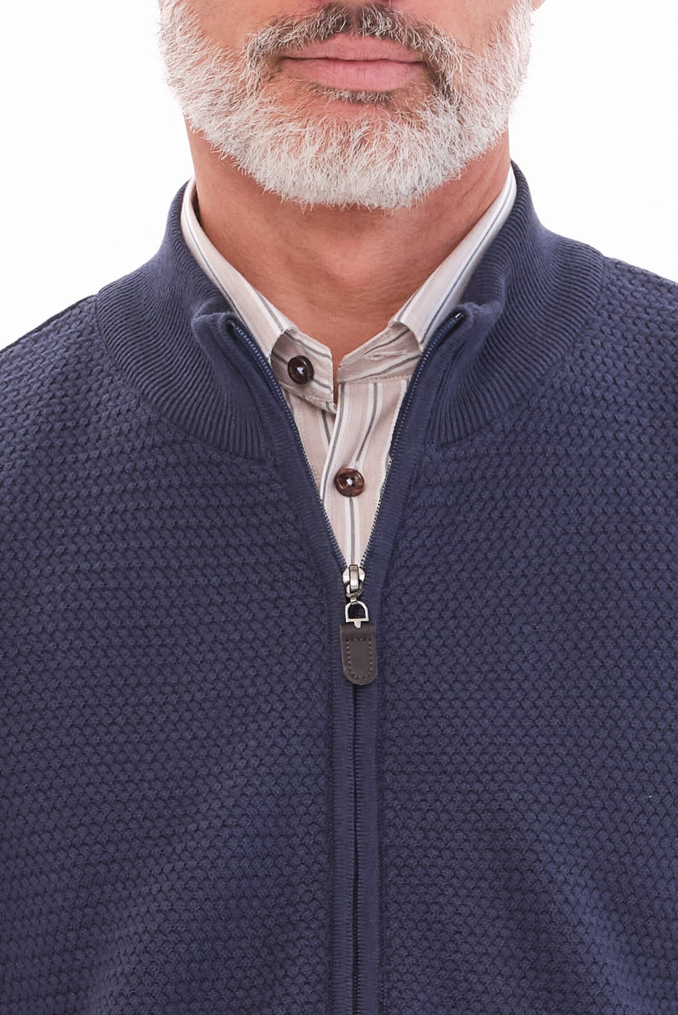 ΑΝΔΡΙΚΗ ΖΑΚΕΤΑ ΜΠΛΕ CARDIGAN LES GENT'S REGULAR FIT ΜΕ ΜΙΚΡΟΣΧΕΔΙΟ