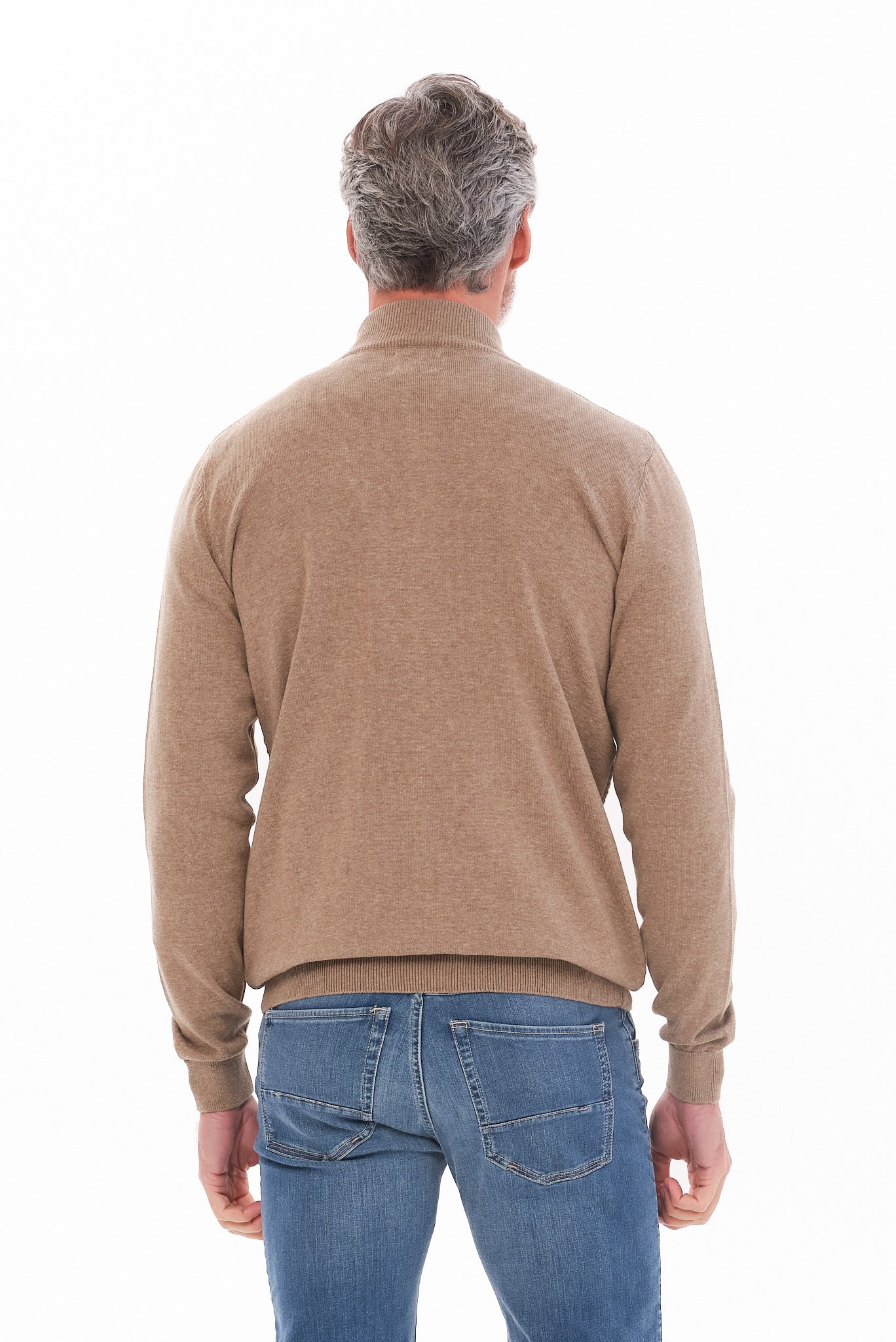 ΑΝΔΡΙΚΗ ΖΑΚΕΤΑ ΜΠΕΖ ΣΚΟΥΡΟ CARDIGAN LES GENT'S REGULAR FIT ΜΕ ΜΙΚΡΟΣΧΕΔΙΟ