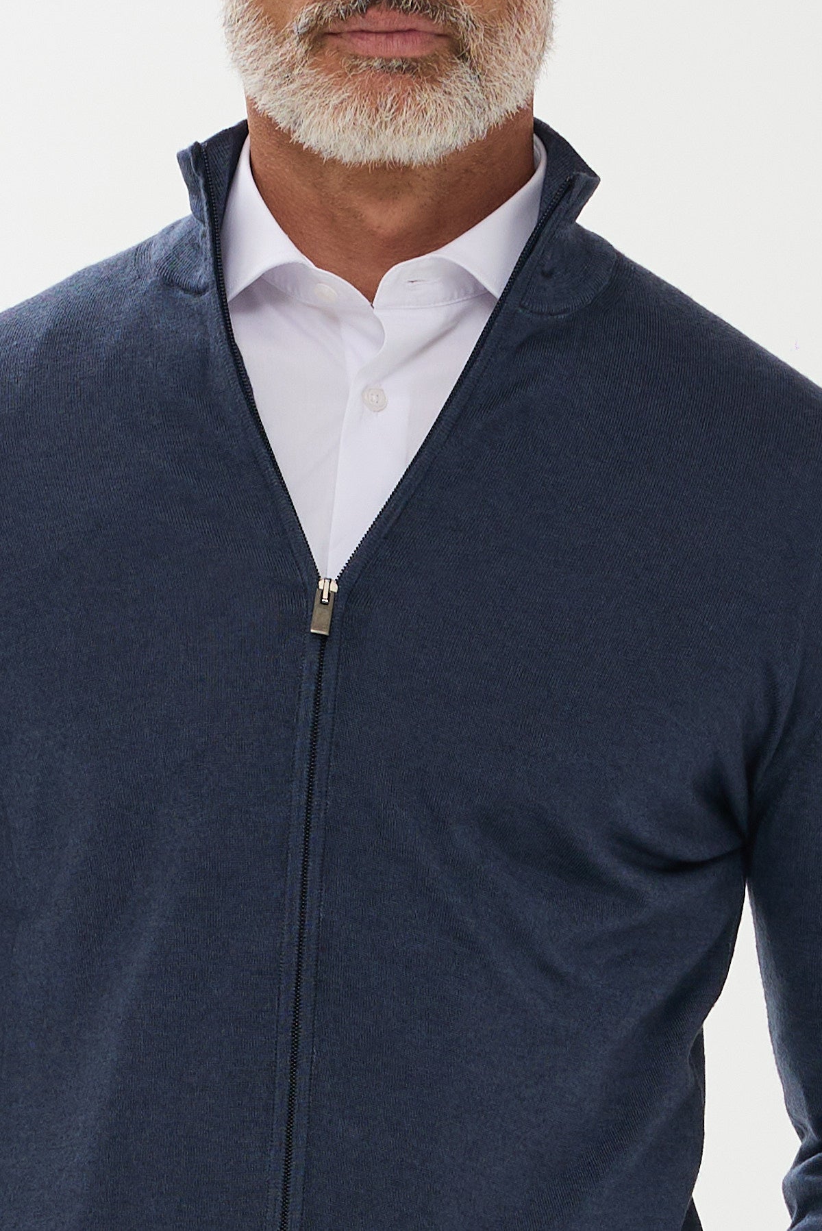 ΑΝΔΡΙΚΗ ΜΑΛΛΙΝΗ ΖΑΚΕΤΑ CARDIGAN ΣΕ ΜΠΛΕ ΧΡΩΜΑ PORTOBELLO'S REGULAR FIT