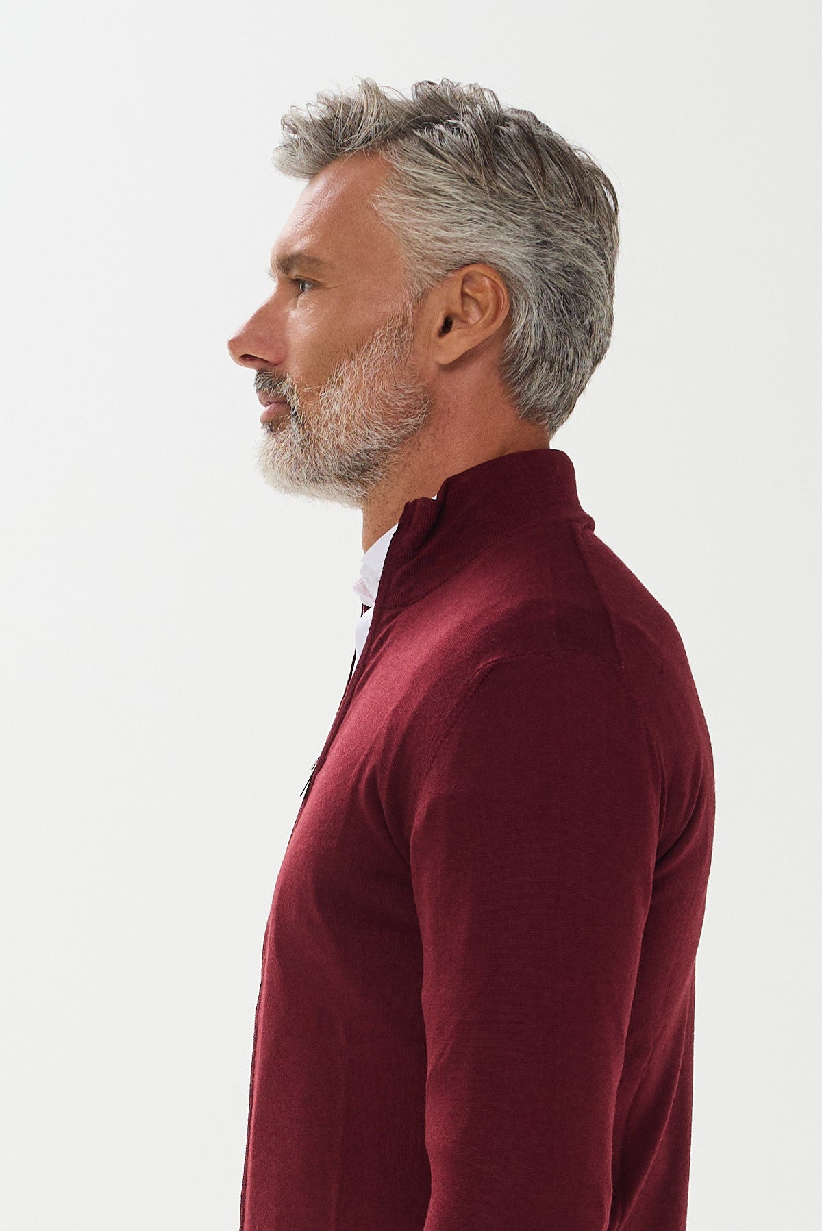 ΑΝΔΡΙΚΗ ΜΑΛΛΙΝΗ ΖΑΚΕΤΑ CARDIGAN ΣΕ ΜΠΟΡΝΤΟ ΧΡΩΜΑ PORTOBELLO'S REGULAR FIT