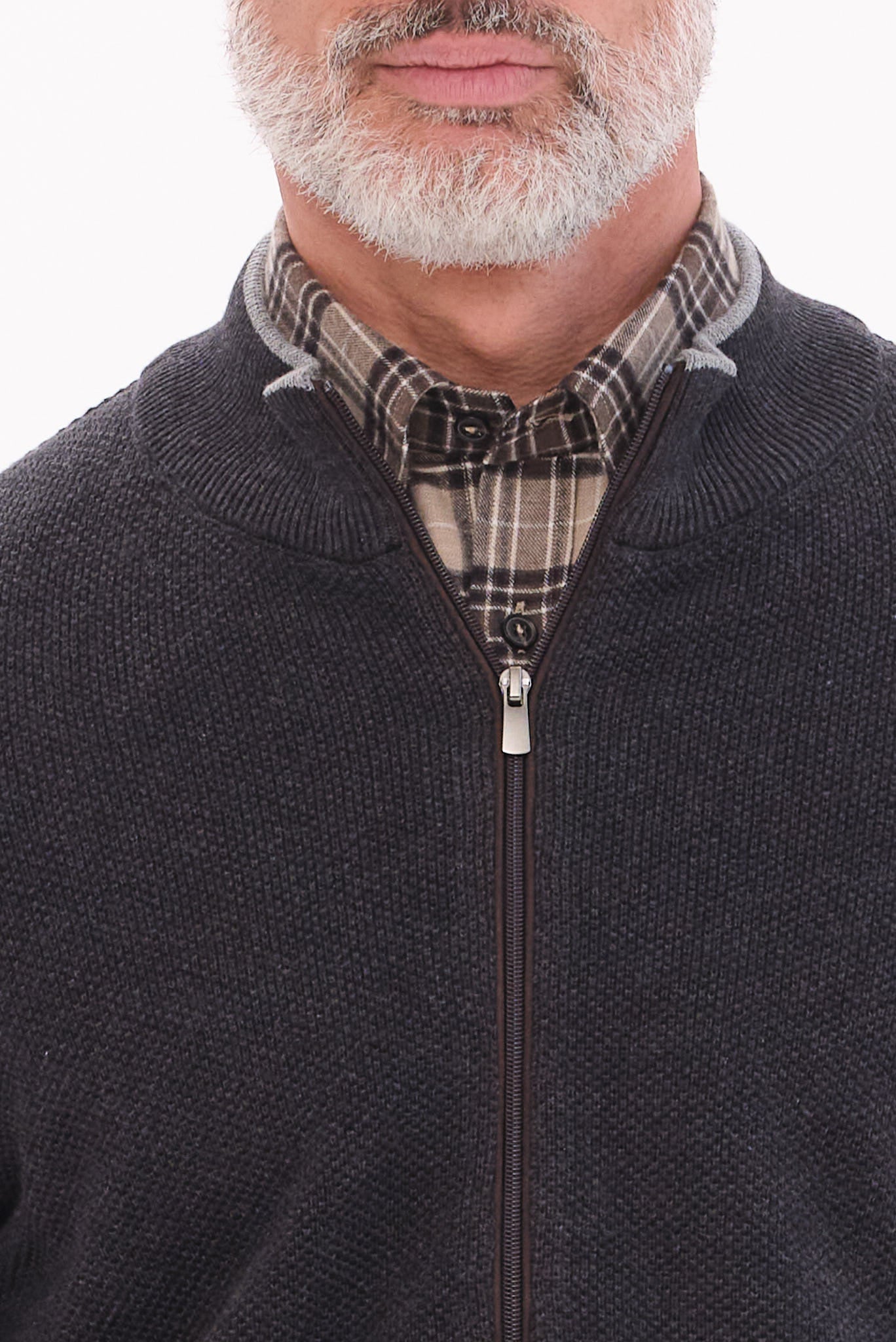 ΑΝΔΡΙΚΗ ΖΑΚΕΤΑ CARDIGAN PORTOBELLO'S ΣΤΟ ΧΡΩΜΑ ΤΟΥ ΓΡΑΦΙΤΗ REGULAR FIT ΜΕ ΜΙΚΡΟΣΧΕΔΙΟ