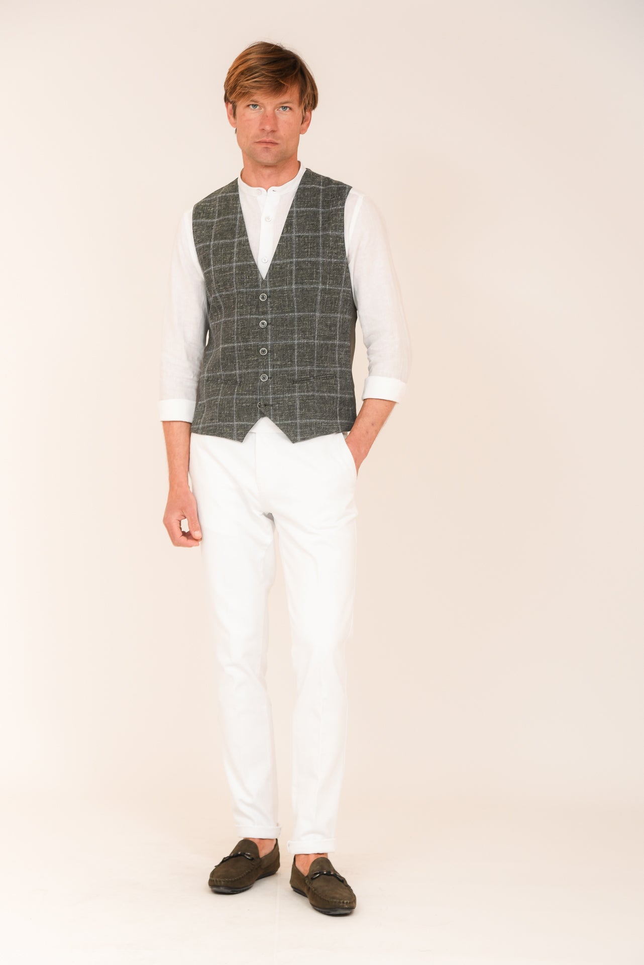 ΑΝΔΡΙΚΟ ΓΙΛΕΚΟ PORTOBELLO'S ΛΑΔΙ ΣΕ WINDOWPANE ΣΧΕΔΙΟ