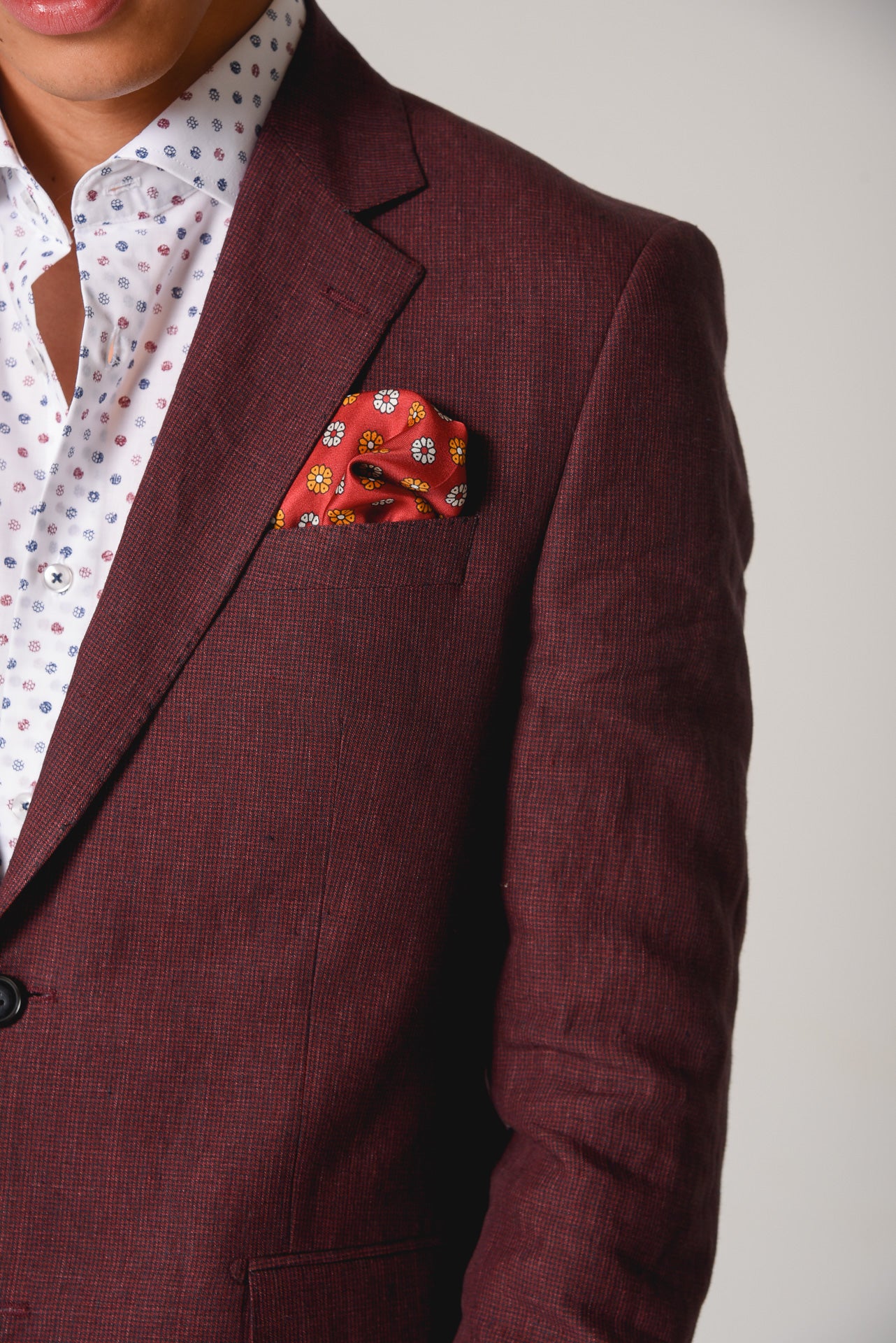 ΑΝΔΡΙΚΟ ΚΟΣΤΟΥΜΙ PORTOBELLO'S ΜΠΟΡΝΤΟ ΜΕ ΛΙΝΟ ΥΦΑΣΜΑ ΑΠΟ ΤΗΝ ANGELICO