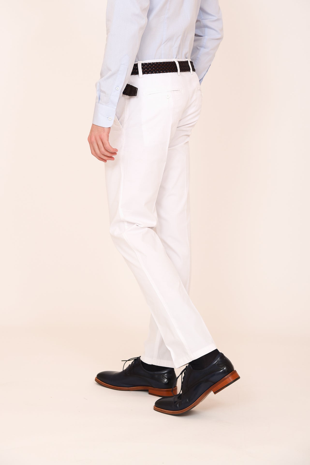 ΑΝΔΡΙΚΟ ΠΑΝΤΕΛΟΝΙ CHINOS PORTOBELLO'S ΛΕΥΚΟ ΧΡΩΜΑ ΣΤΕΝΗ ΓΡΑΜΜΗ