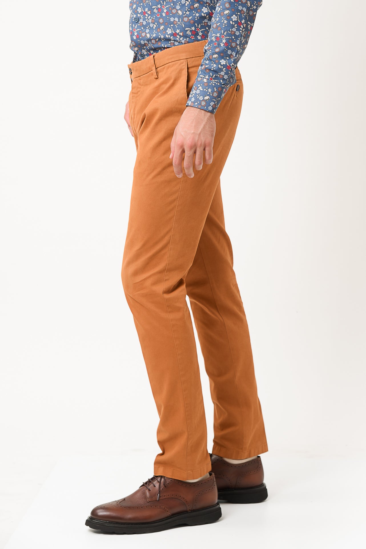 ΑΝΔΡΙΚΟ ΠΑΝΤΕΛΟΝΙ CHINOS PORTOBELLO'S ΣΕ ΜΟΥΣΤΑΡΔΙ ΧΡΩΜΑ SLIM FIT