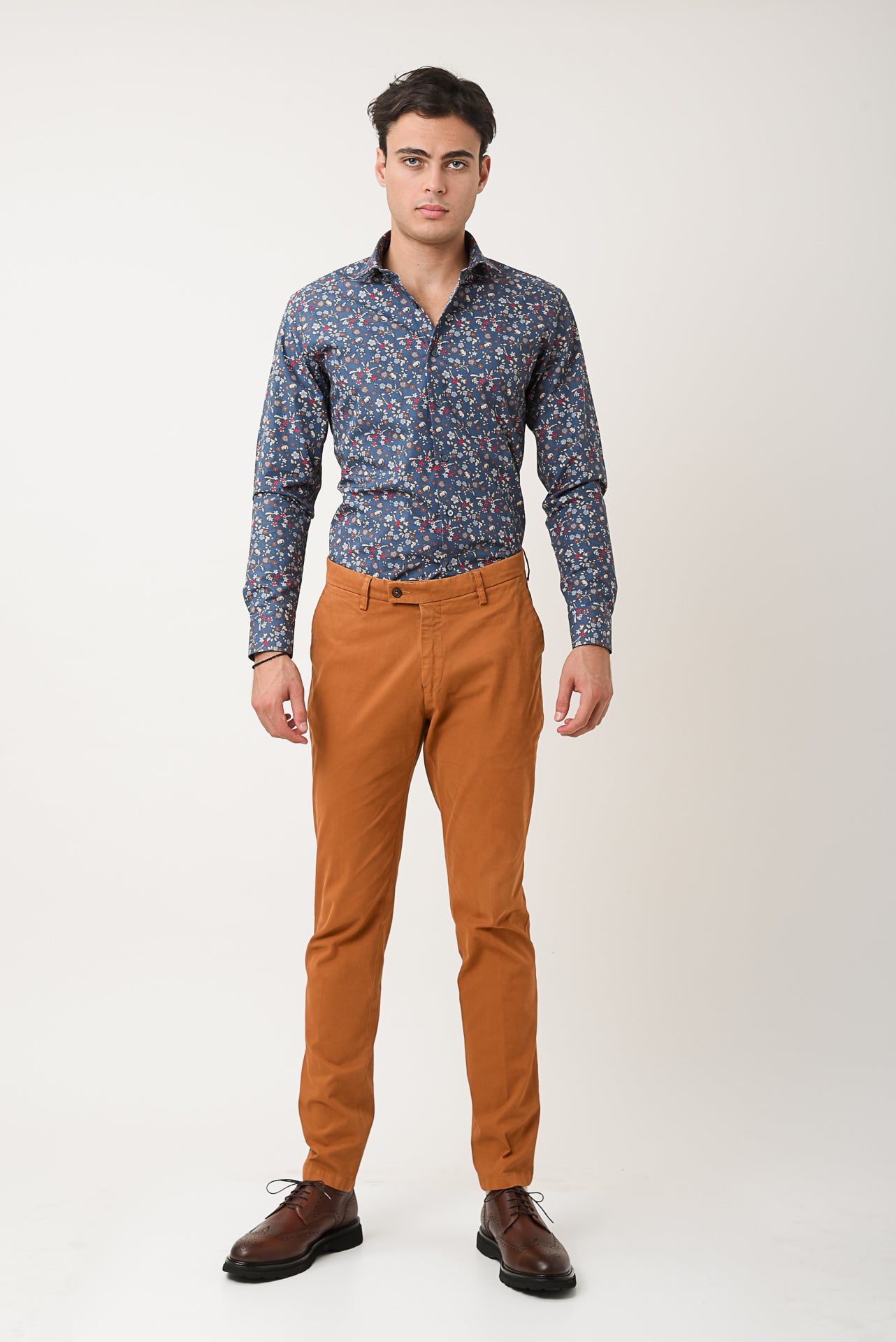 ΑΝΔΡΙΚΟ ΠΑΝΤΕΛΟΝΙ CHINOS PORTOBELLO'S ΣΕ ΜΟΥΣΤΑΡΔΙ ΧΡΩΜΑ SLIM FIT