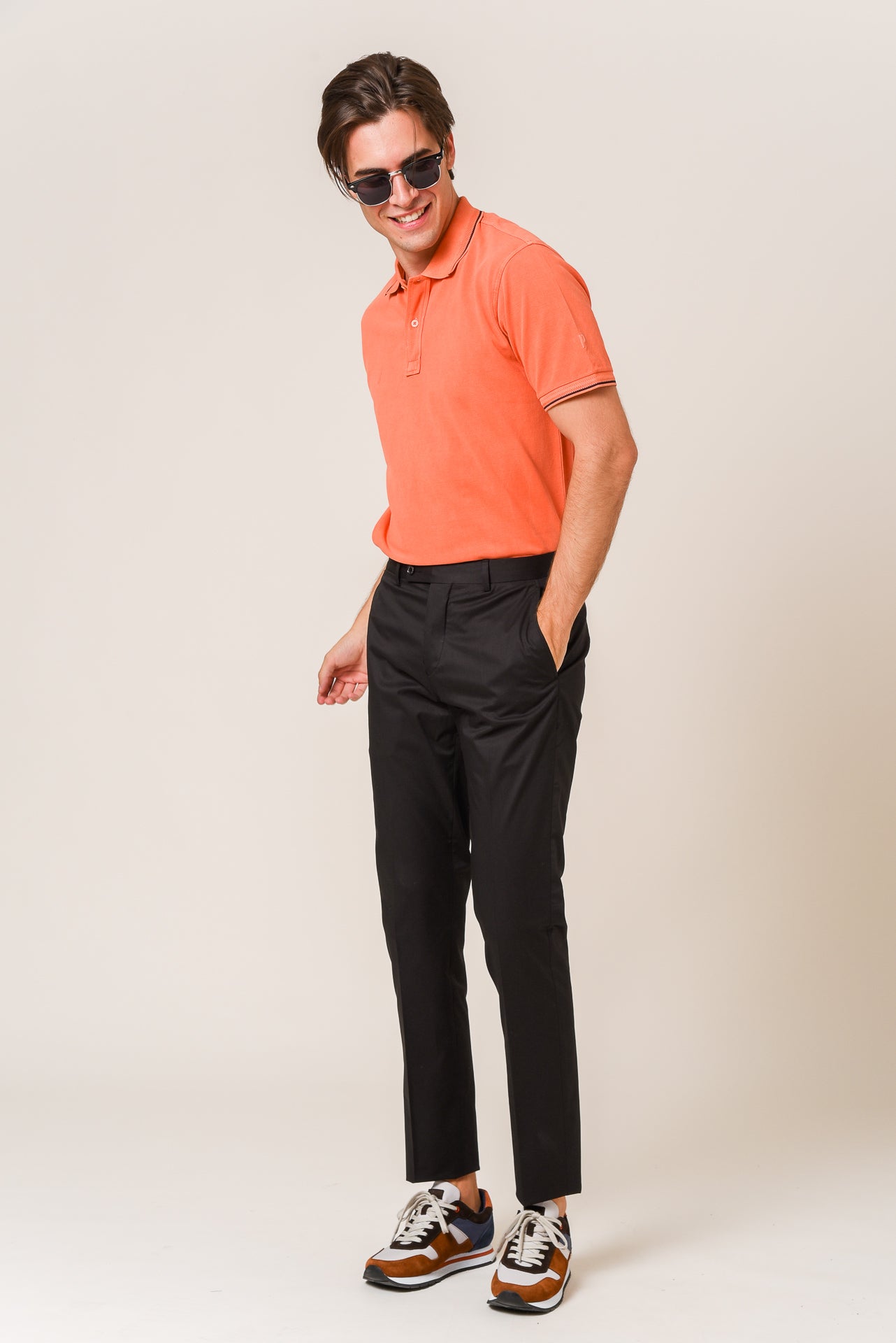 ΑΝΔΡΙΚΟ ΠΑΝΤΕΛΟΝΙ CHINOS PORTOBELLO'S ΣΕ ΜΑΥΡΟ ΧΡΩΜΑ SLIM FIT