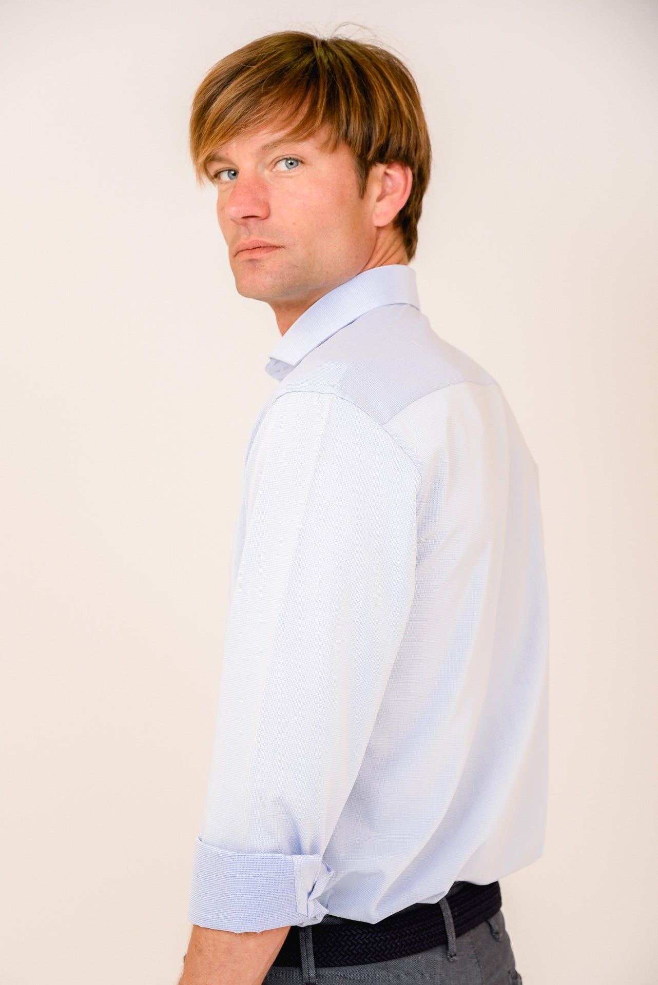 ΑΝΔΡΙΚΟ ΠΟΥΚΑΜΙΣΟ ΜΕ REX ΓΙΑΚΑ PORTOBELLO'S ΣΙΕΛ ΜΟΝΟΧΡΩΜΟ ΜΕ ΕΛΑΦΡΥ ΜΙΚΡΟΣΧΕΔΙΟ