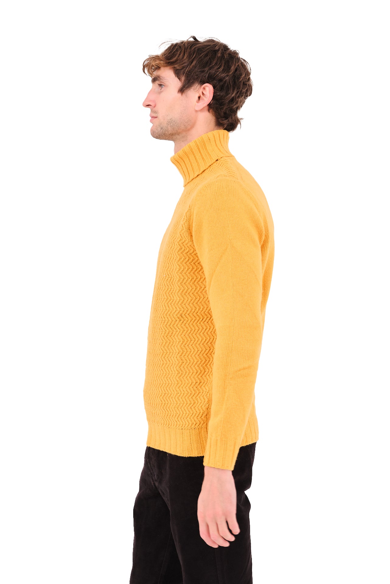 ΑΝΔΡΙΚΟ ΚΙΤΡΙΝΟ ΖΙΒΑΓΚΟ PORTOBELLO'S ΜΕ ΣΧΕΔΙΟ ΣΤΗΝ ΠΛΕΞΗ