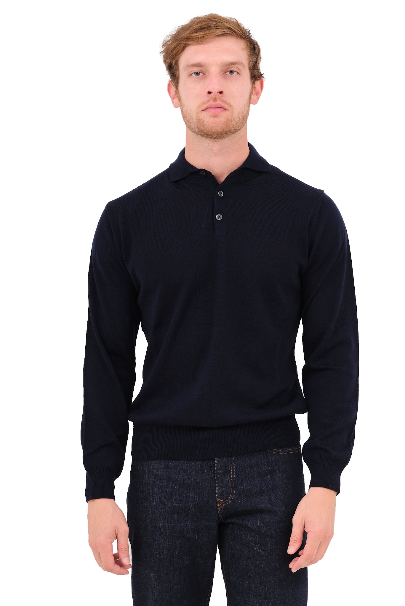 ΑΝΔΡΙΚΟ POLO ΜΑΚΡΥΜΑΝΙΚΟ PORTOBELLO'S ΣΕ ΜΠΛΕ ΧΡΩΜΑ