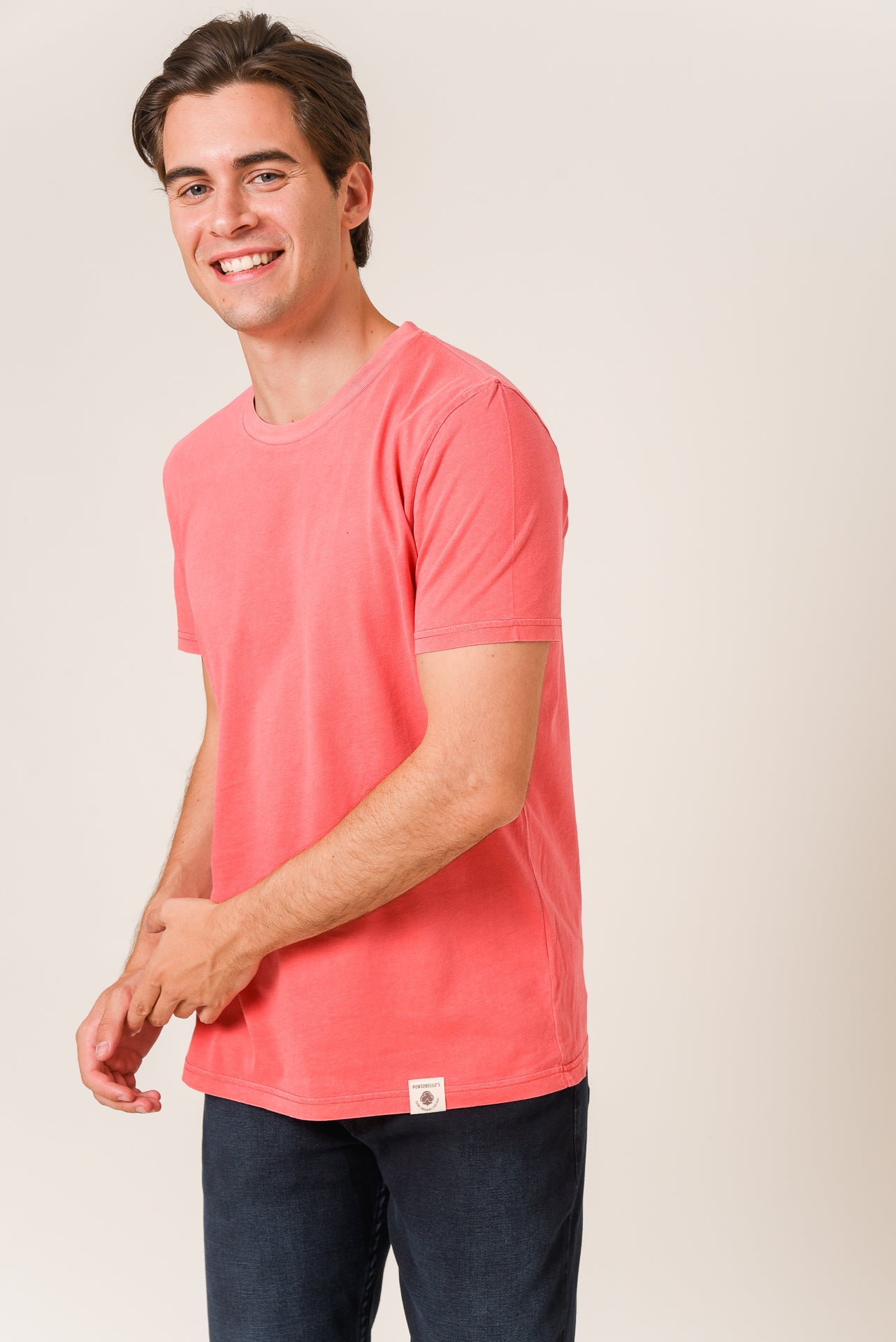 ΑΝΔΡΙΚΟ T-SHIRT PORTOBELLO'S ΦΟΥΞΙΑ ΜΟΝΟΧΡΩΜΟ REGULAR FIT