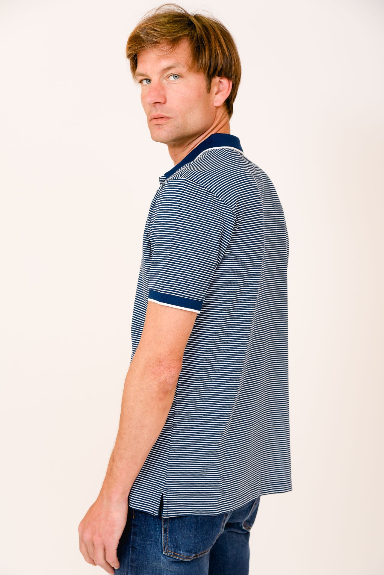 ΑΝΔΡΙΚΟ POLO PORTOBELLO'S ΜΠΛΕ ΜΕ ΜΙΚΡΟΣΧΕΔΙΟ ΚΑΙ ΛΕΥΚΕΣ ΛΕΠΤΟΜΕΡΕΙΕΣ