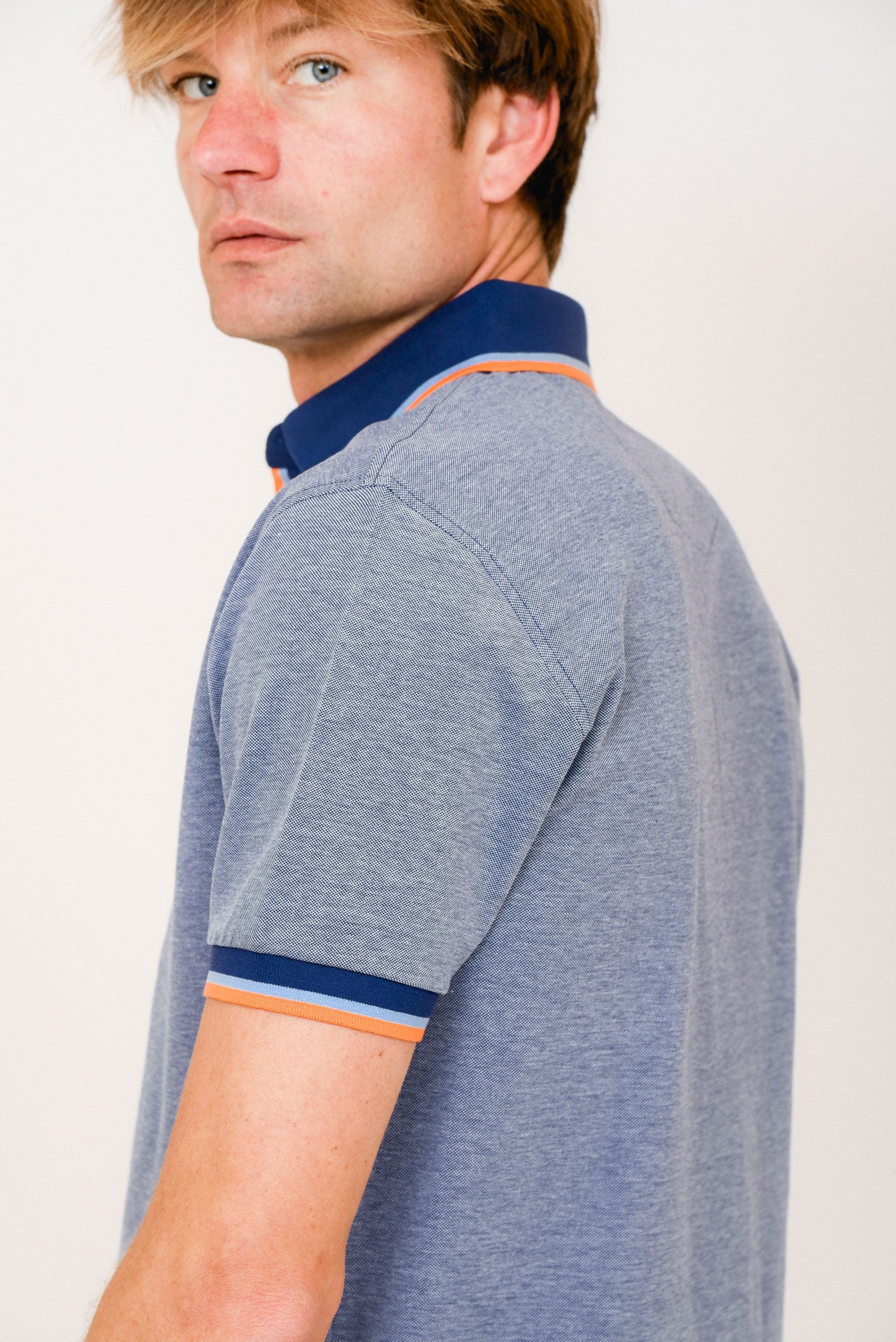 ΑΝΔΡΙΚΟ POLO PORTOBELLO'S ΤΖΙΝ ΜΕ ΜΠΛΕ ΚΑΙ ΠΟΡΤΟΚΑΛΙ ΛΕΠΤΟΜΕΡΕΙΕΣ