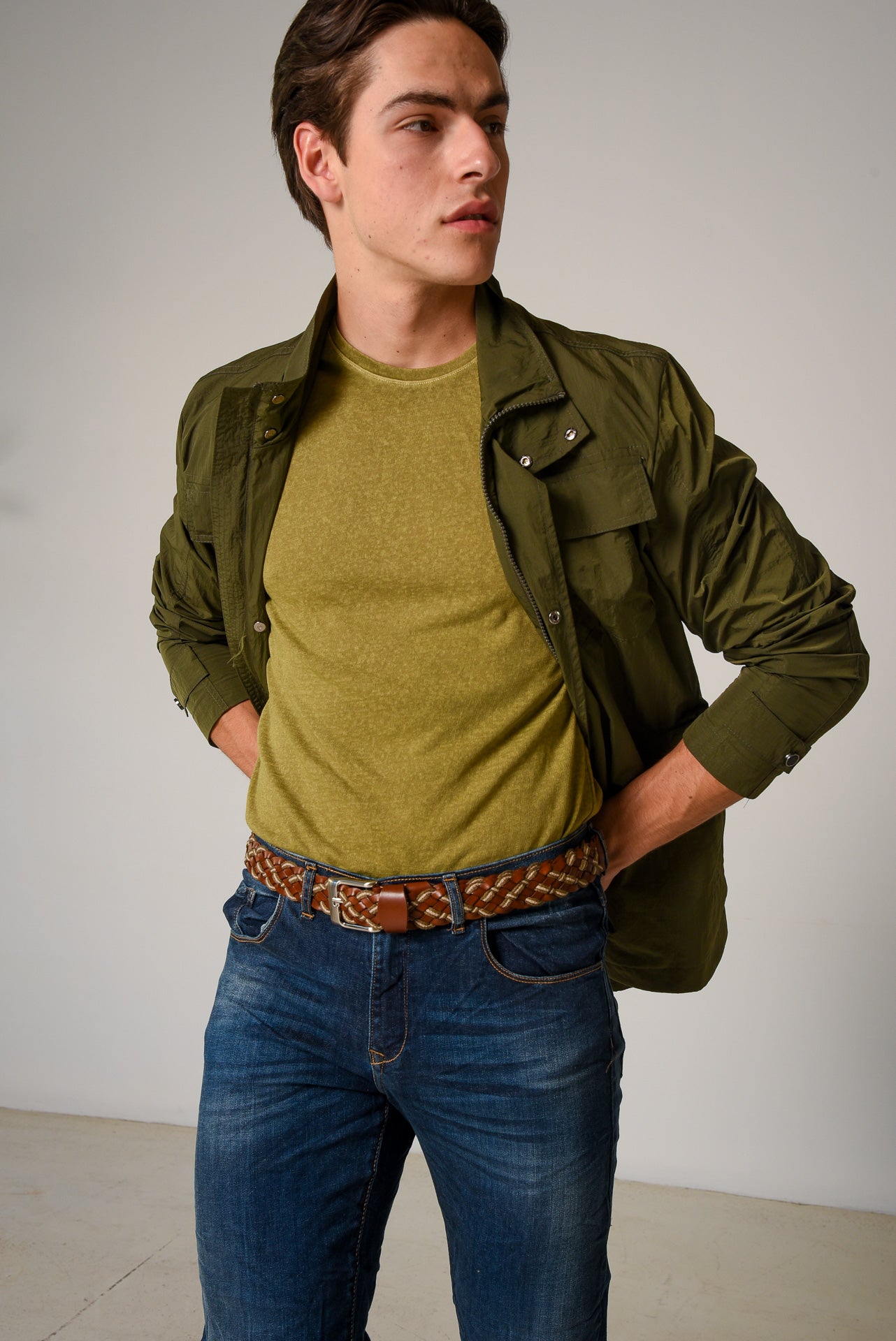 ΑΝΔΡΙΚΟ JACKET PORTOBELLO'S ΠΡΑΣΙΝΟ ΣΕ ΣΤΥΛ SAFARI