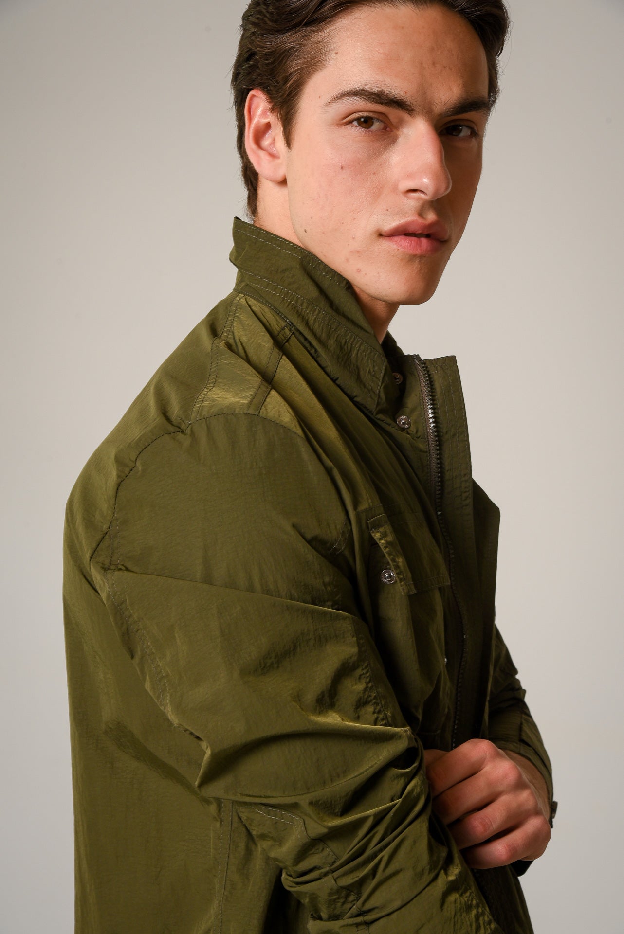 ΑΝΔΡΙΚΟ JACKET PORTOBELLO'S ΠΡΑΣΙΝΟ ΣΕ ΣΤΥΛ SAFARI