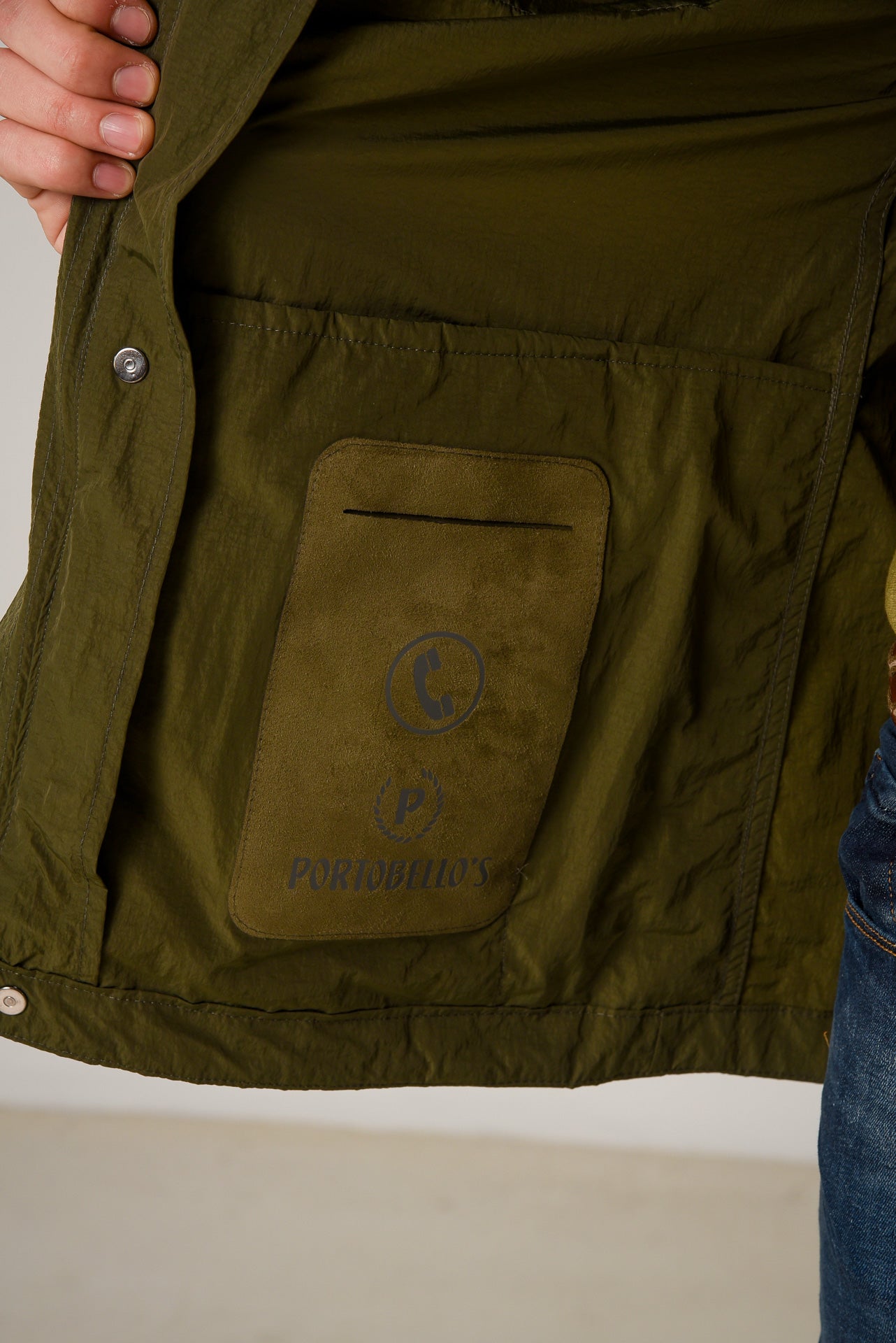 ΑΝΔΡΙΚΟ JACKET PORTOBELLO'S ΠΡΑΣΙΝΟ ΣΕ ΣΤΥΛ SAFARI