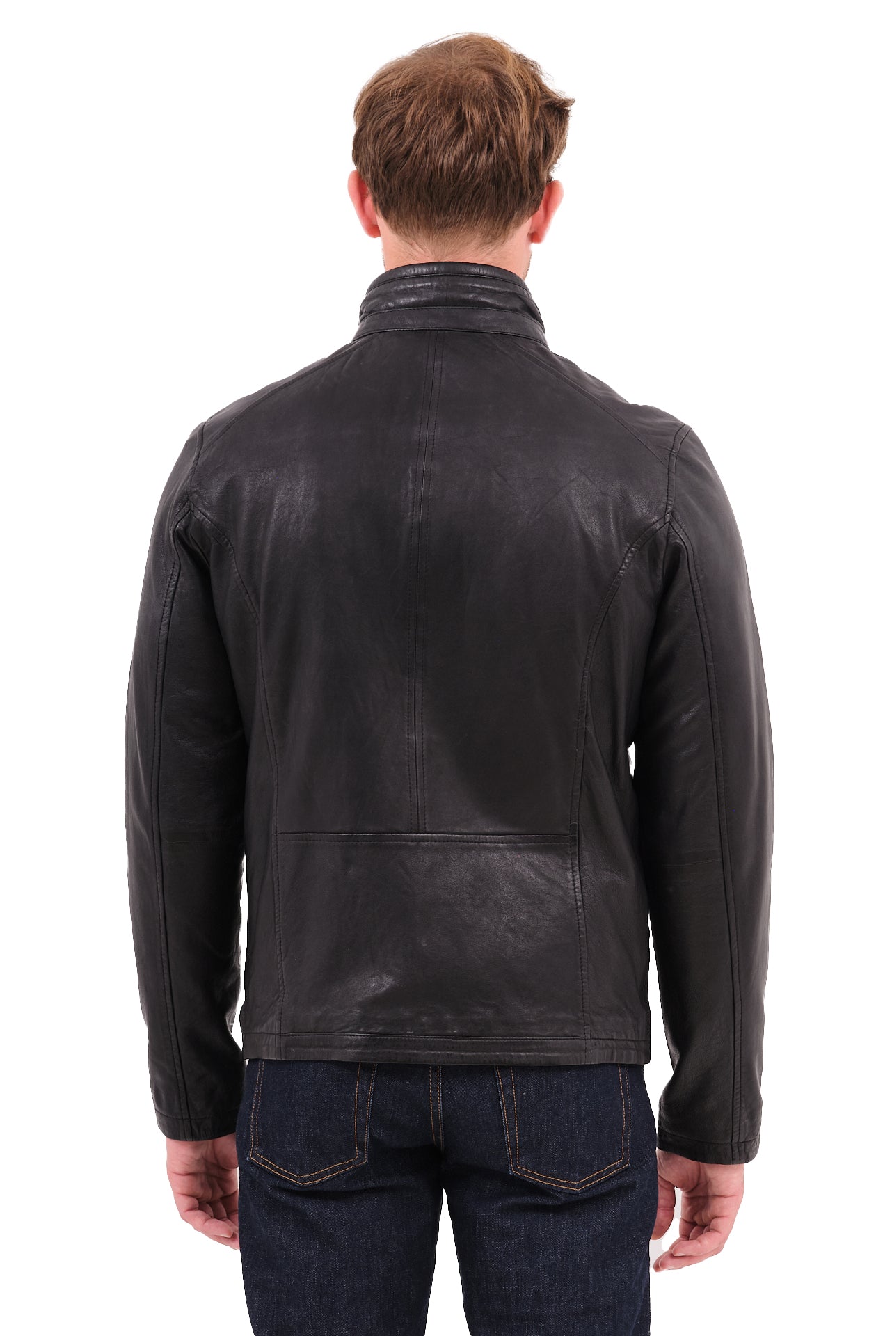 ΑΝΔΡΙΚΟ ΔΕΡΜΑΤΙΝΟ JACKET PORTOBELLO'S ΣΕ ΜΑΥΡΟ ΧΡΩΜΑ