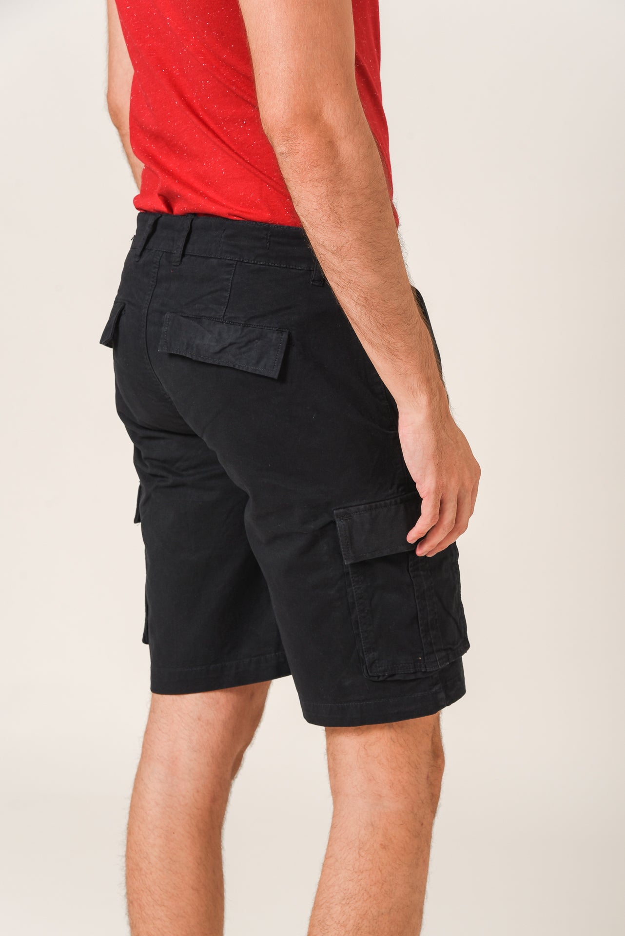 ΑΝΔΡΙΚΗ ΒΕΡΜΟΥΔΑ CARGO LES GENT'S ΜΑΥΡΟ ΧΡΩΜΑ