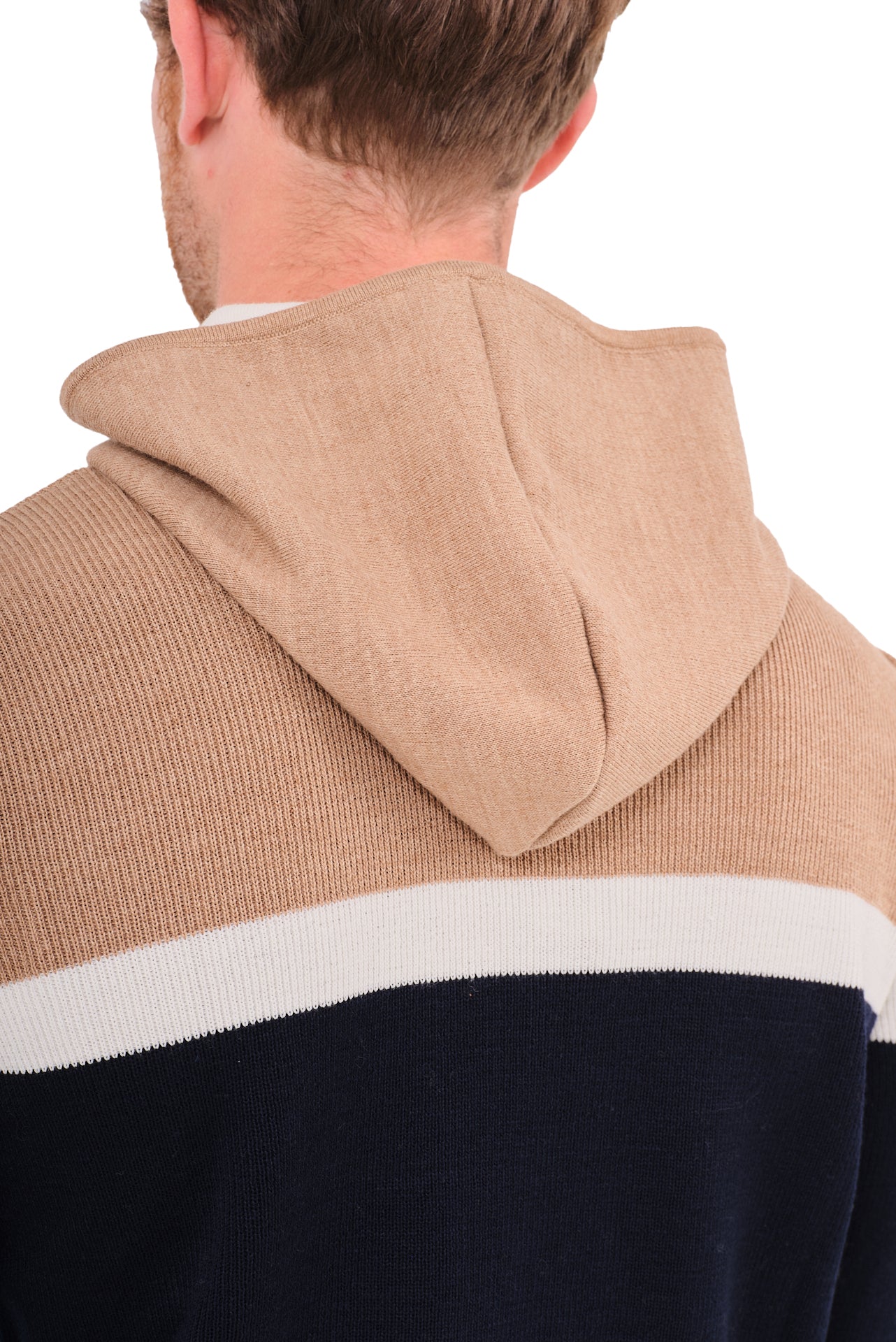 ΑΝΔΡΙΚΗ ΖΑΚΕΤΑ ΣΕ ΜΠΕΖ ΛΕΥΚΟ ΚΑΙ ΜΠΛΕ ΧΡΩΜΑ PORTOBELLO'S ΜΕ ΚΟΥΚΟΥΛΑ