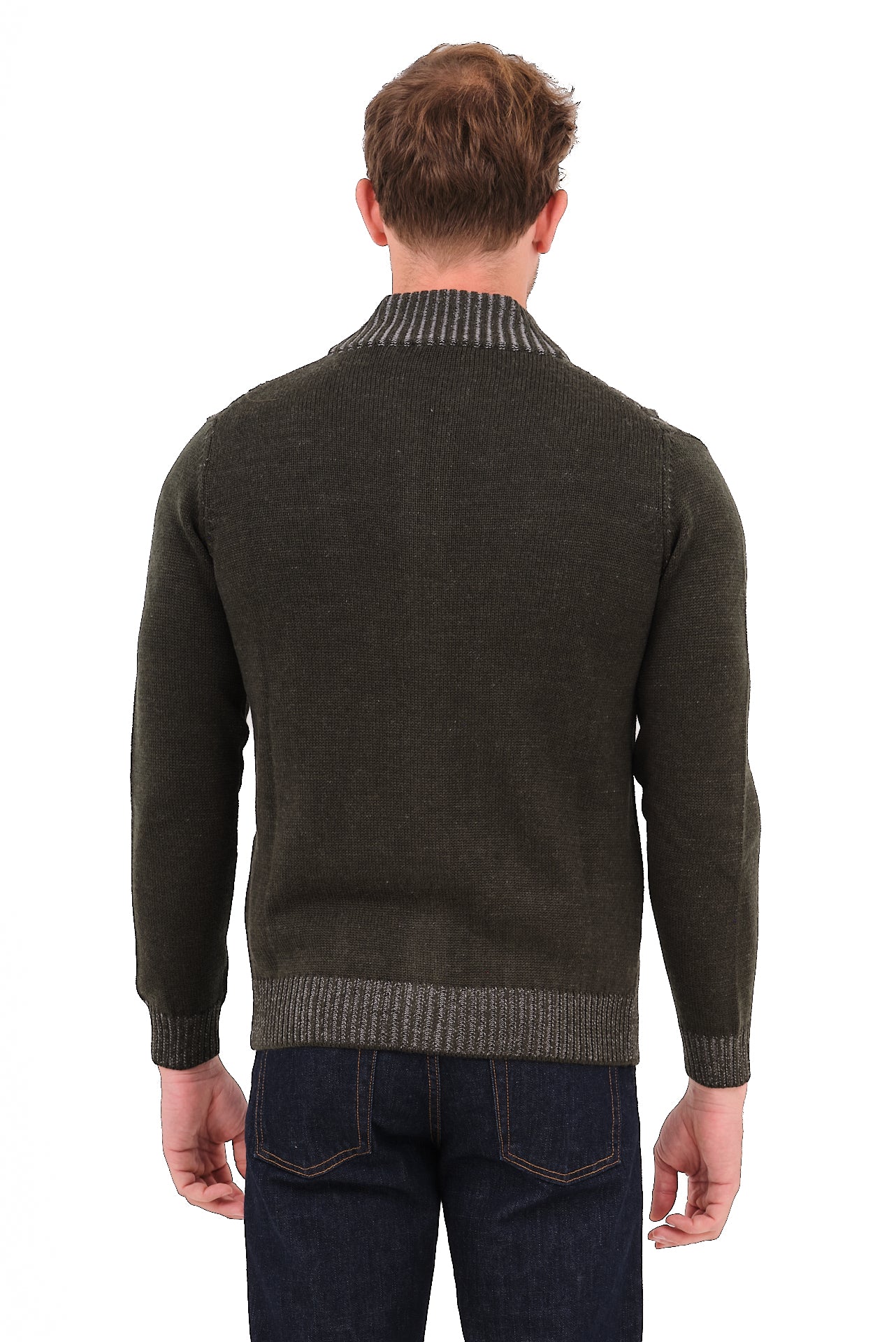 ΑΝΔΡΙΚΗ ΖΑΚΕΤΑ CARDIGAN PORTOBELLO'S ΣΕ ΛΑΔΙ ΧΡΩΜΑ ΚΑΙ ΓΚΡΙ ΛΕΠΤΟΜΕΡΕΙΕΣ