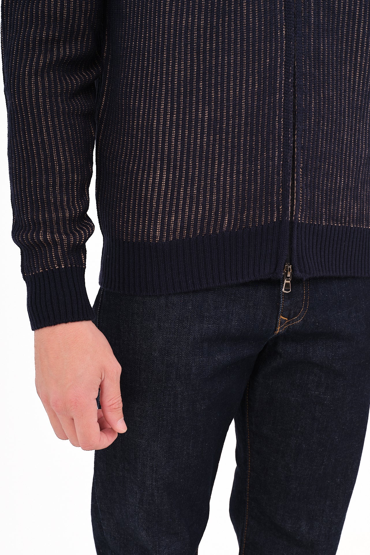 ΑΝΔΡΙΚΗ ΖΑΚΕΤΑ CARDIGAN PORTOBELLO'S ΣΕ ΜΠΛΕ ΧΡΩΜΑ ΜΕ ΨΗΛΟ ΛΑΙΜΟ