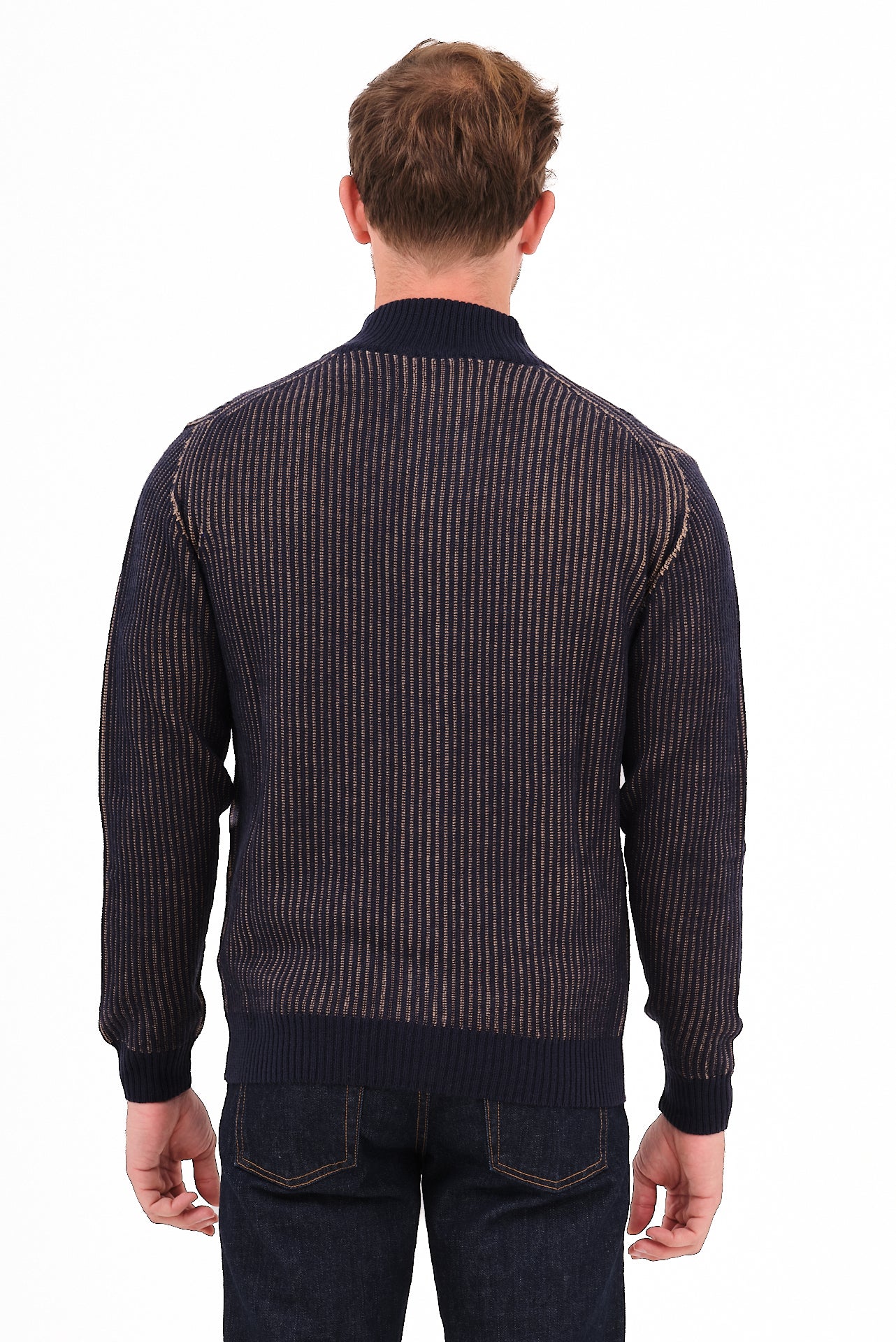 ΑΝΔΡΙΚΗ ΖΑΚΕΤΑ CARDIGAN PORTOBELLO'S ΣΕ ΜΠΛΕ ΧΡΩΜΑ ΜΕ ΨΗΛΟ ΛΑΙΜΟ